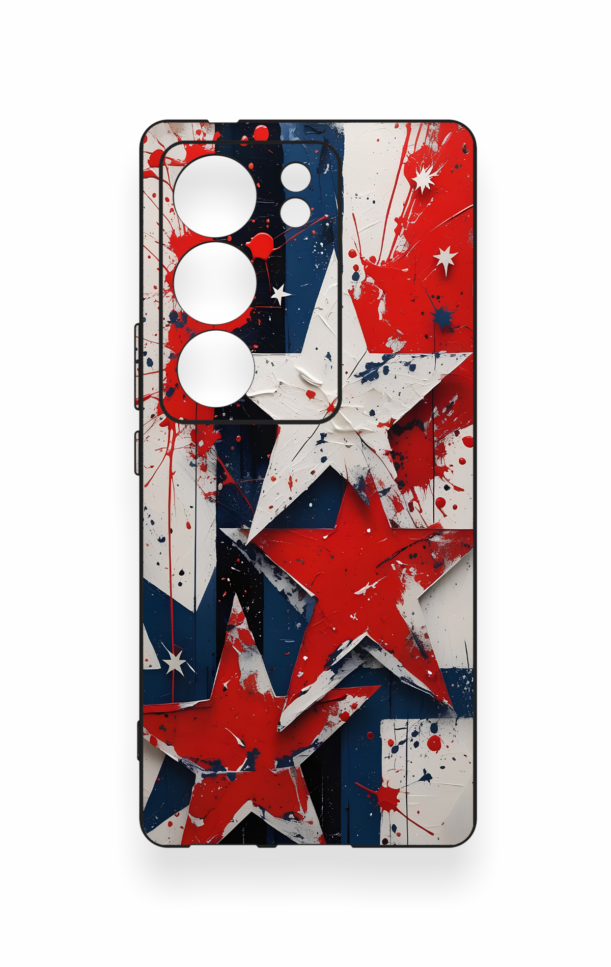 Vivo V29 Uyumlu Star Flag Desenli Silikon Kılıf