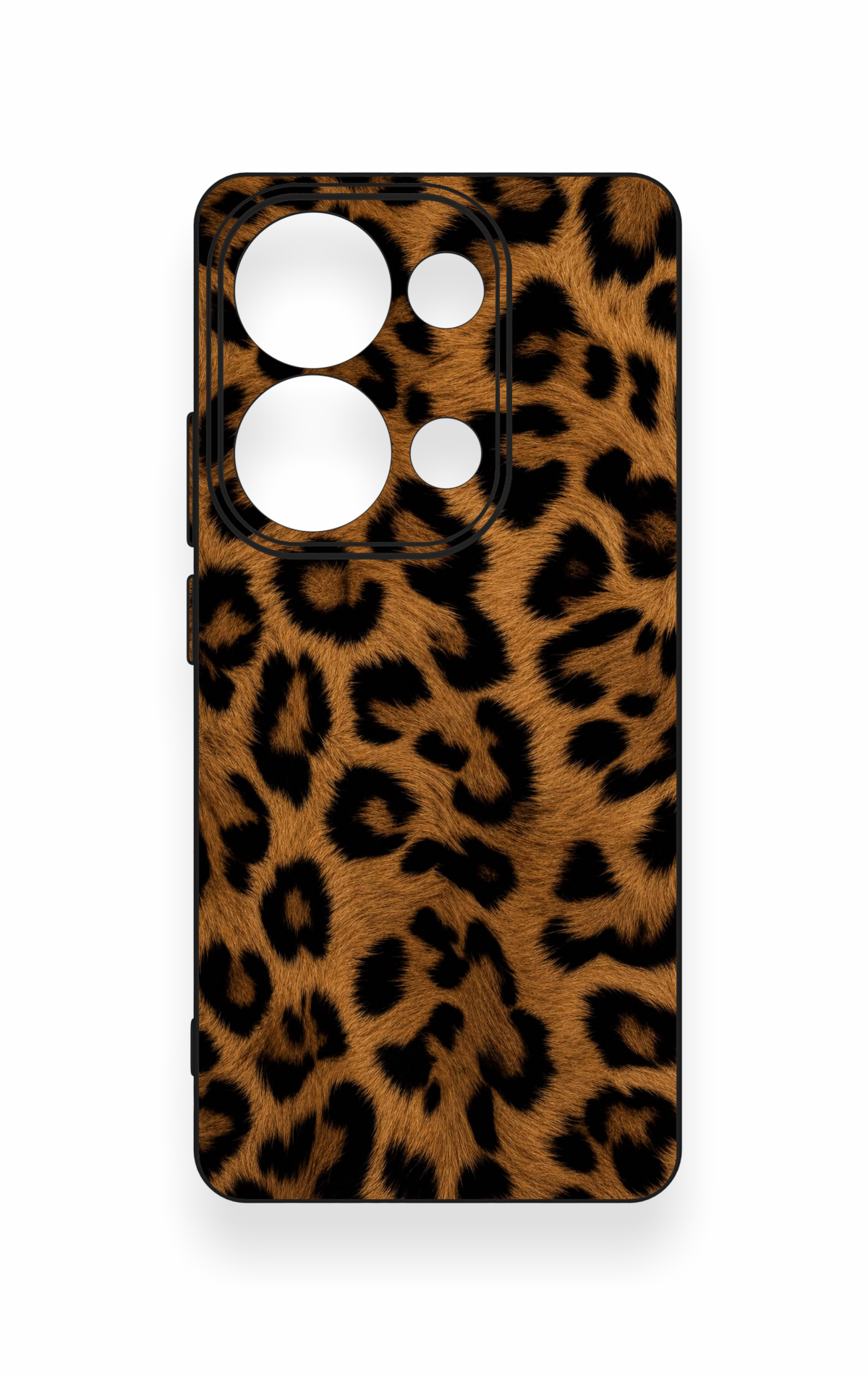 Redmi Note 13 Pro 4G Uyumlu Koyu Leopar Deri Desenli Silikon Kılıf
