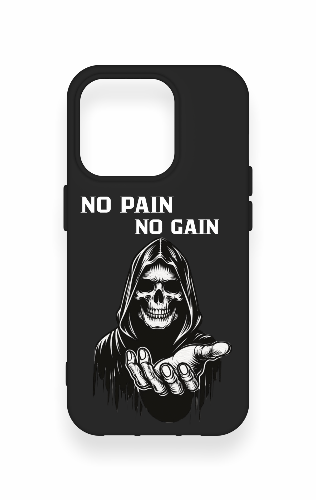 iPhone 15 Pro Uyumlu No Pain No Gain Desenli Silikon Kılıf