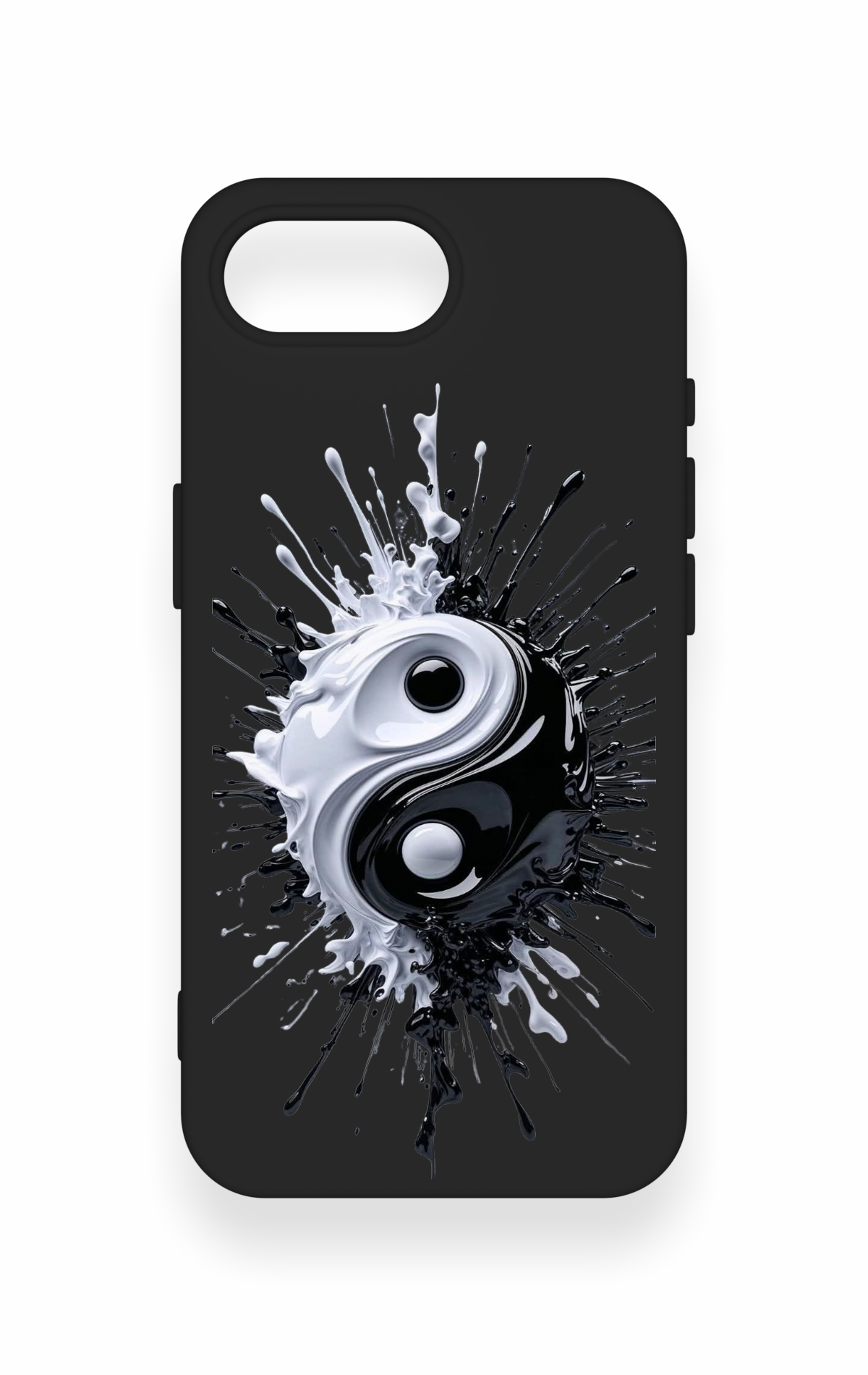 iPhone 16E Uyumlu İyi ve Kötü Desenli Silikon Kılıf