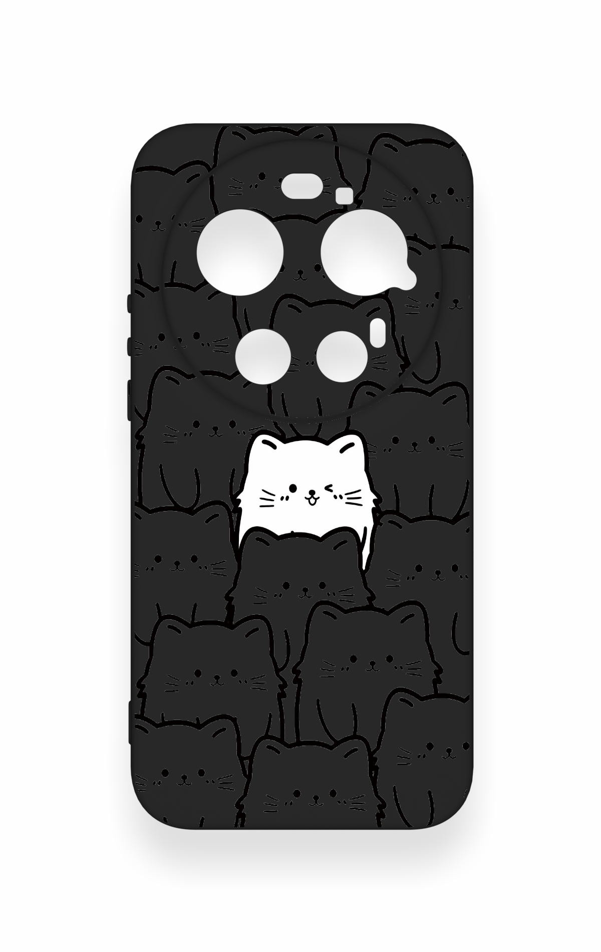 Xiaomi Mi 17 Ultra Uyumlu Many Cats Desenli Silikon Kılıf