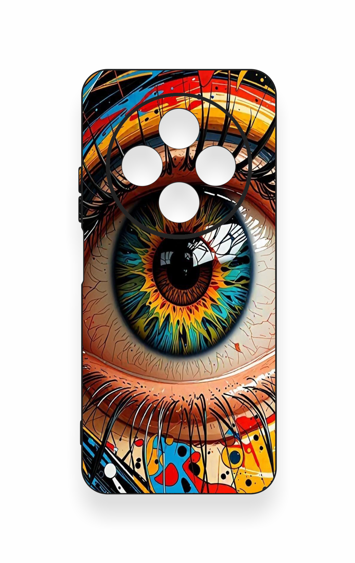 Redmi 14C Uyumlu Renkli Göz Bebeği Desenli Silikon Kılıf
