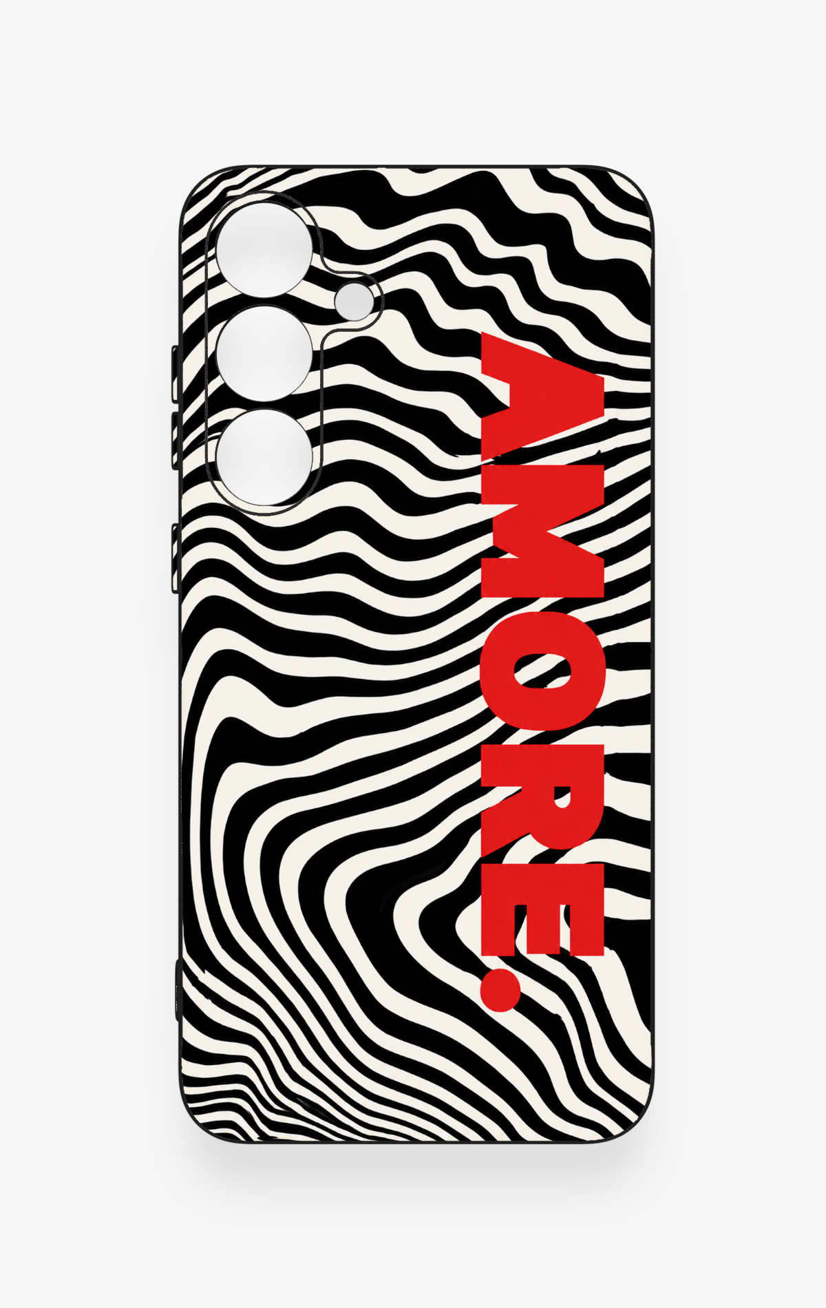 Samsung S25 Plus Uyumlu Zebra Amore Desenli Silikon Kılıf
