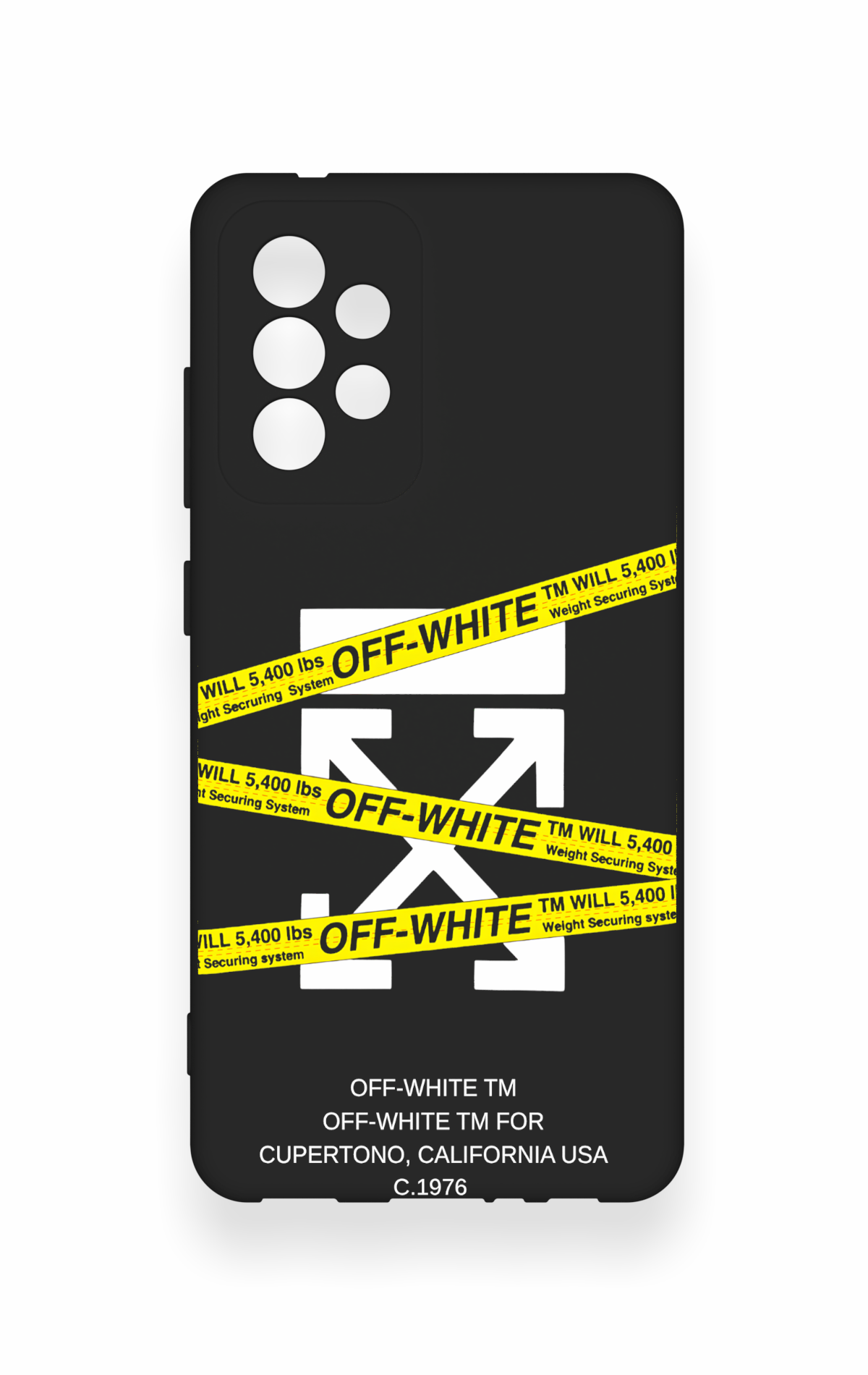 Samsung A52 Uyumlu Off White Desenli Silikon Kılıf