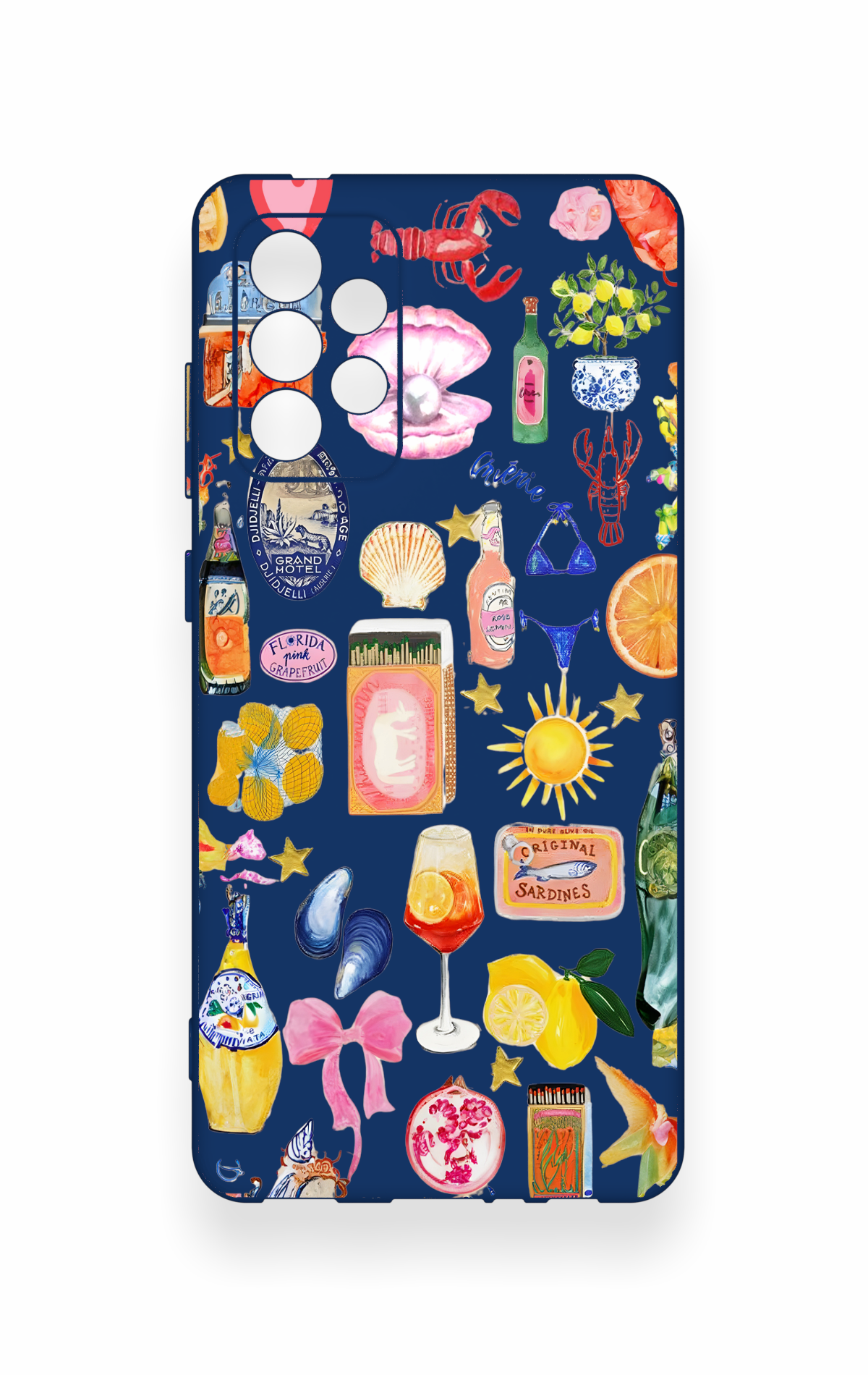 Samsung-A72 Uyumlu Summer Desenli Silikon Kılıf
