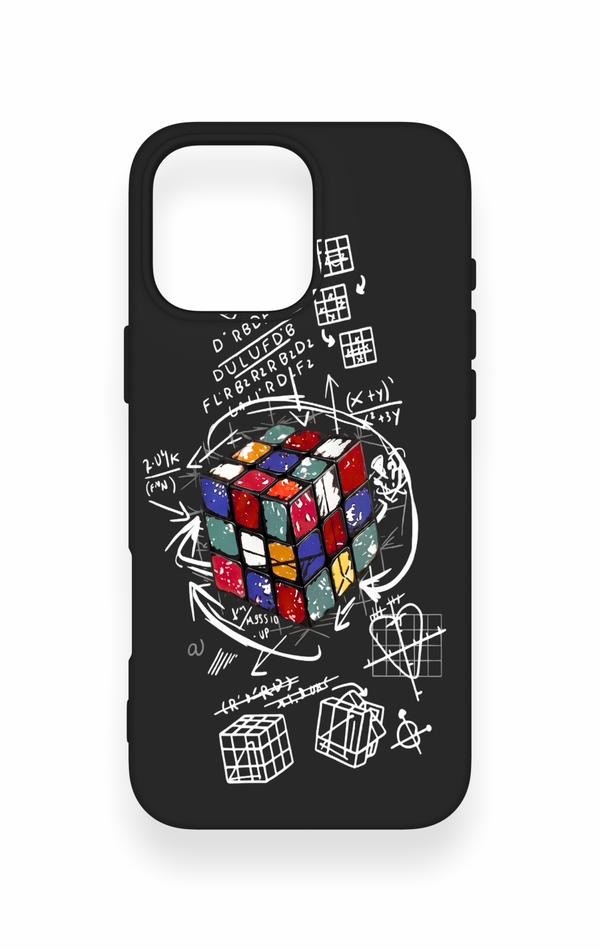 iPhone 16 Pro Max Uyumlu Rubik Küb Desenli Silikon Kılıf