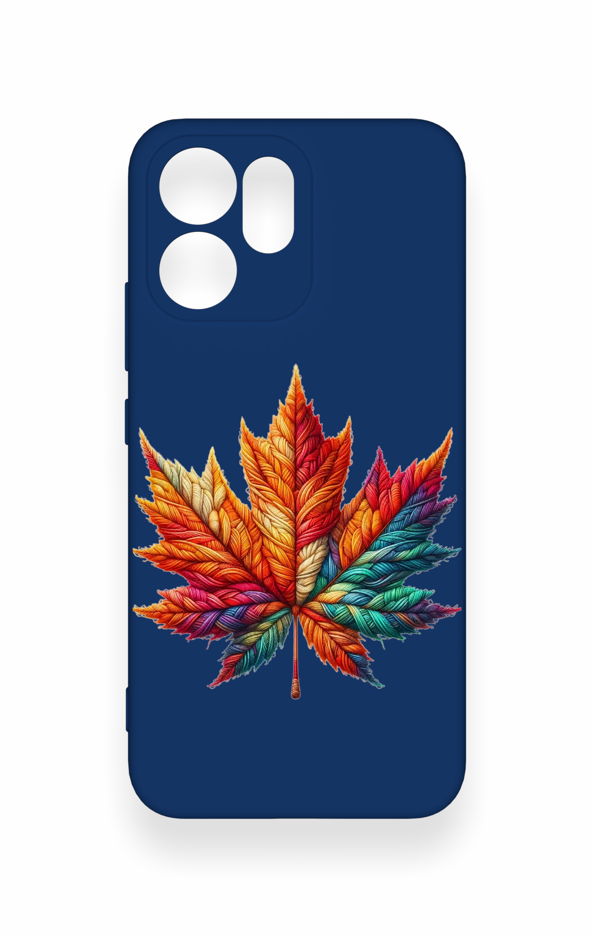 Oppo Reno 14F Uyumlu Renkli Yaprak Desenli Silikon Kılıf