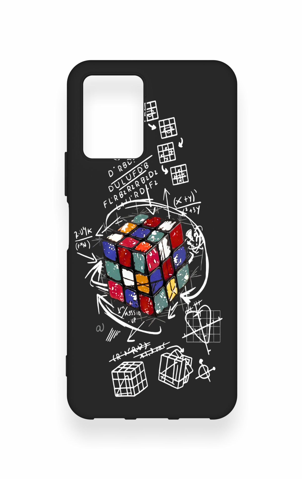 Vivo Y21 Uyumlu Rubik Küb Desenli Silikon Kılıf