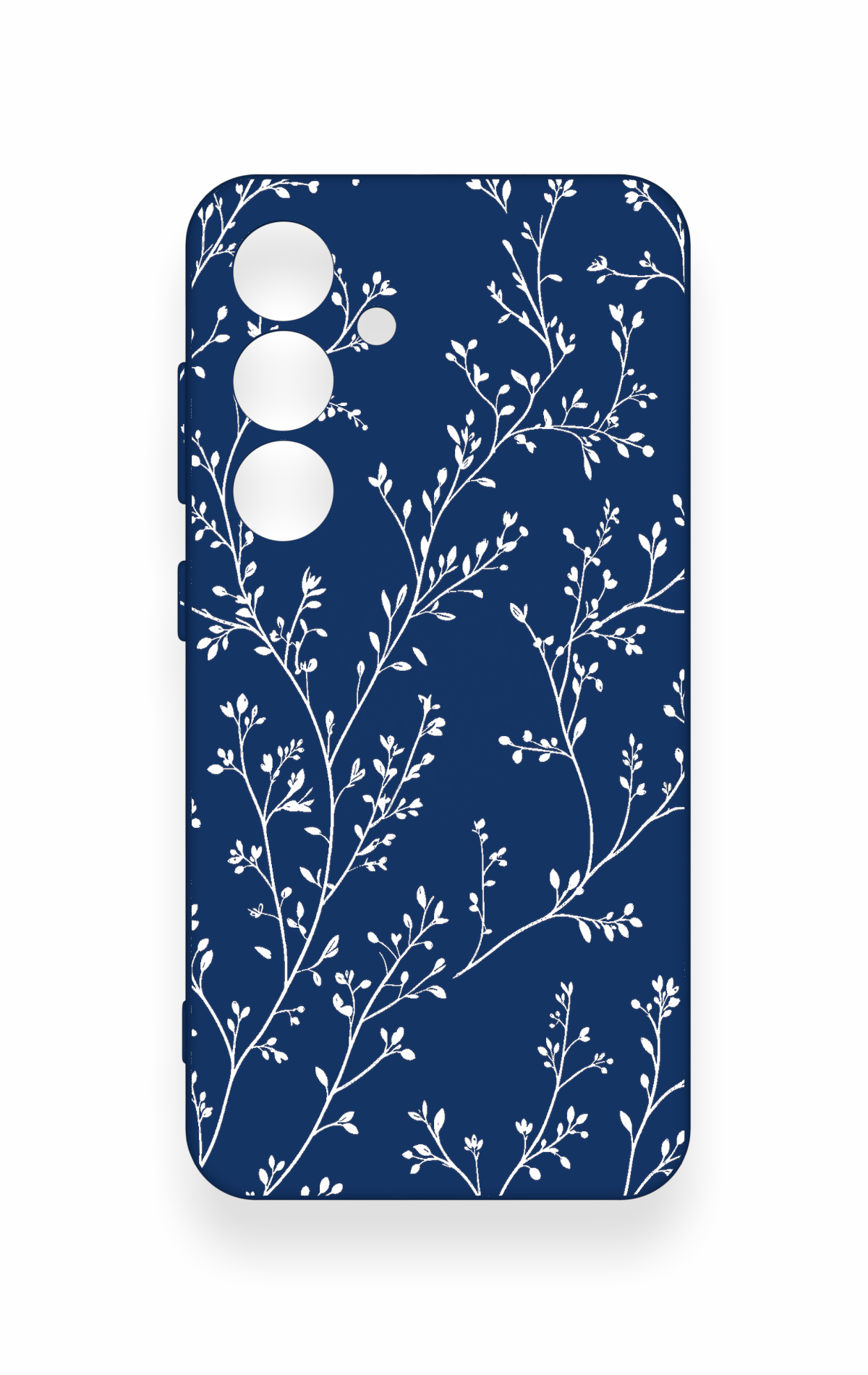 Samsung S24 Uyumlu İnce Yaprak Dalı Desenli Silikon Kılıf