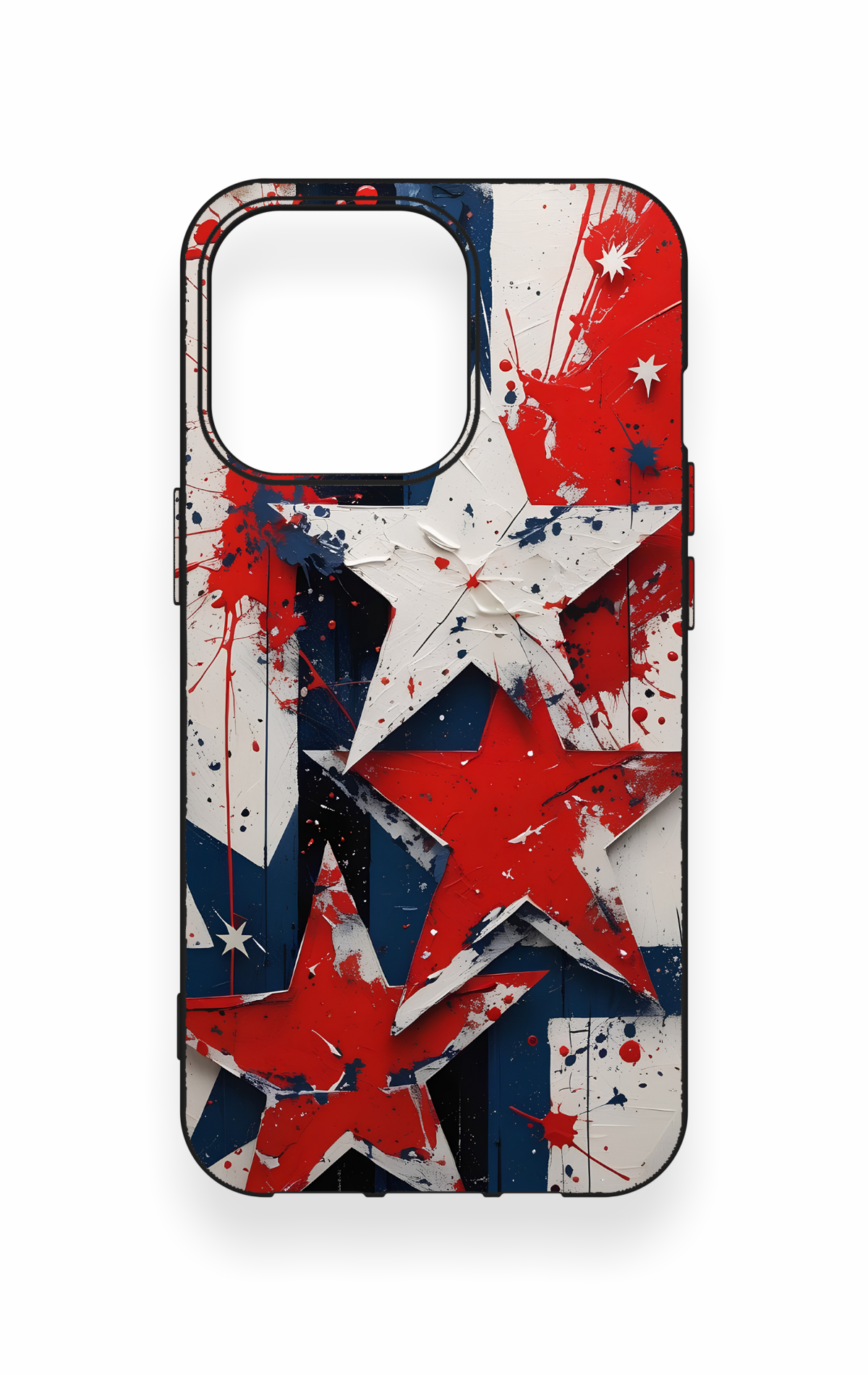 iPhone 13 Pro Uyumlu Star Flag Desenli Silikon Kılıf