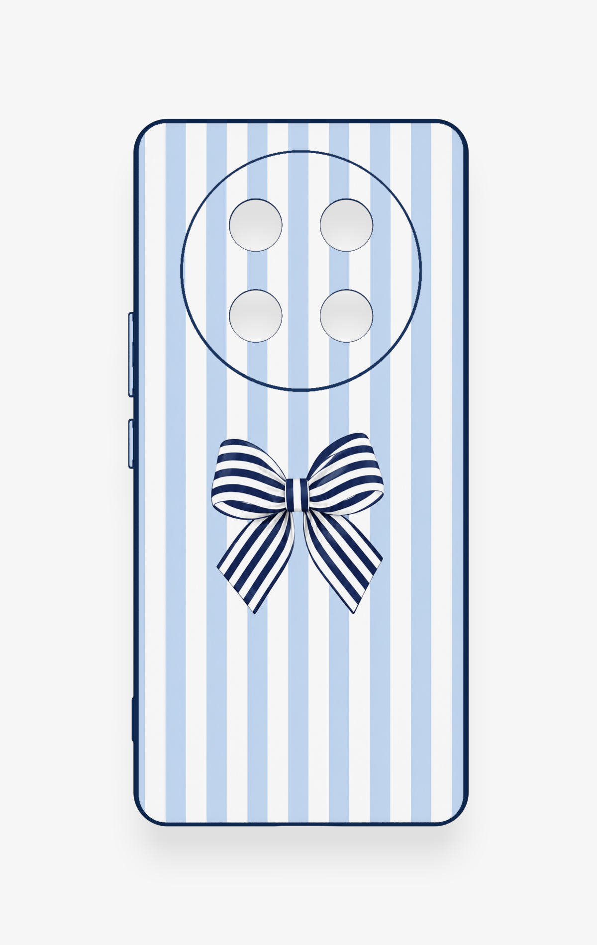 Honor Magic 7 Lite 5G Uyumlu Mavi Beyaz Kurdele Desenli Silikon Kılıf