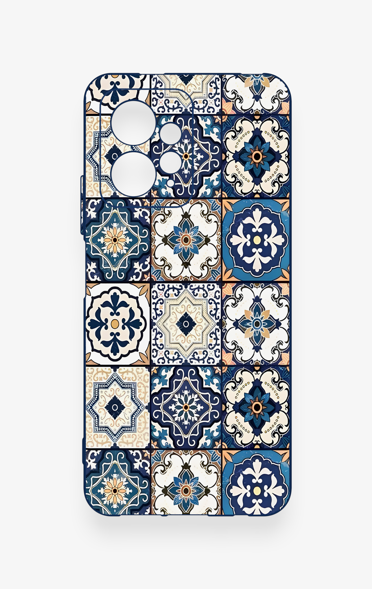 Redmi Note 12 4G Uyumlu Mozaik Çini Desenli Silikon Kılıf