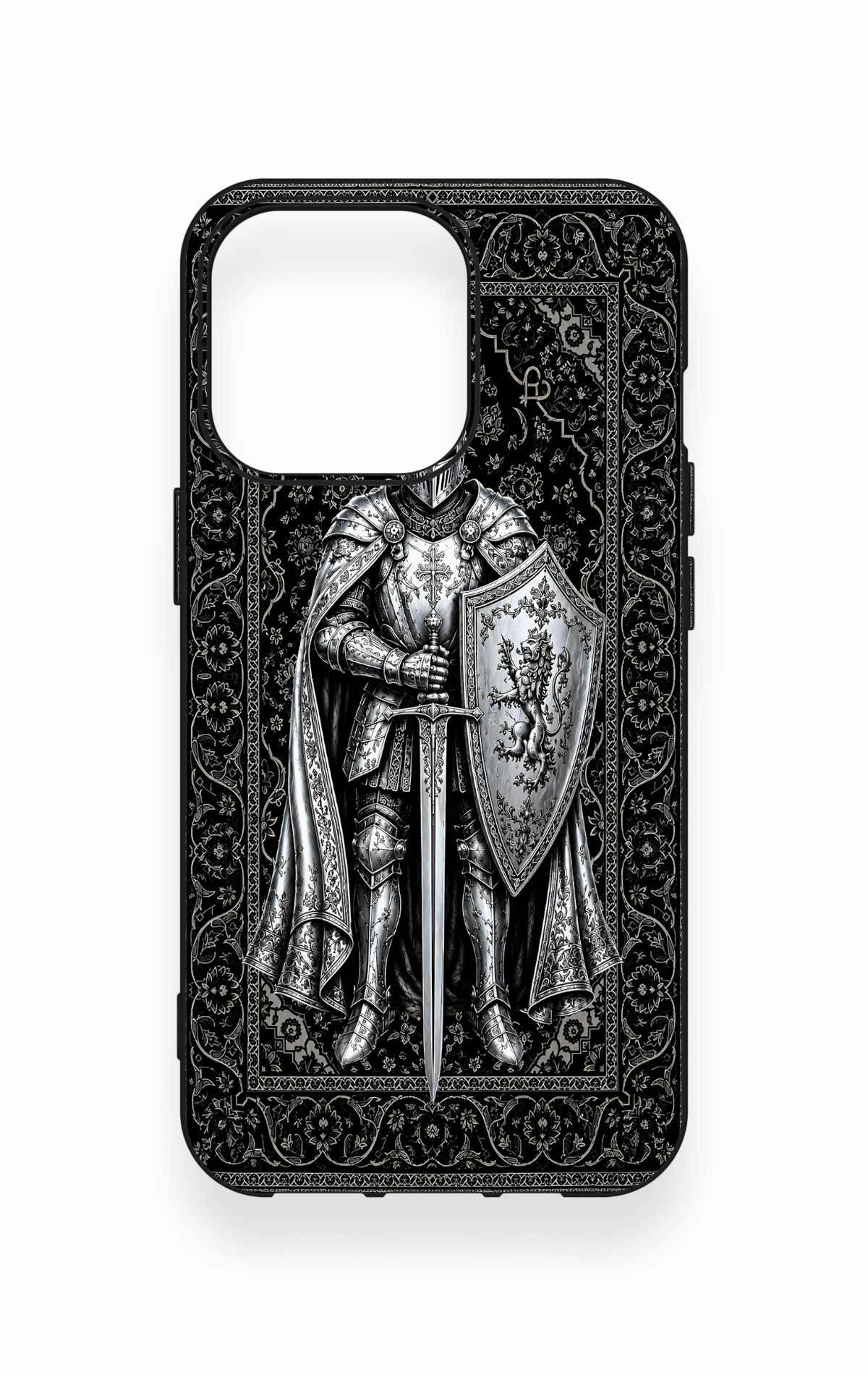 iPhone 13 Pro Uyumlu Şövalye Desenli Silikon Kılıf