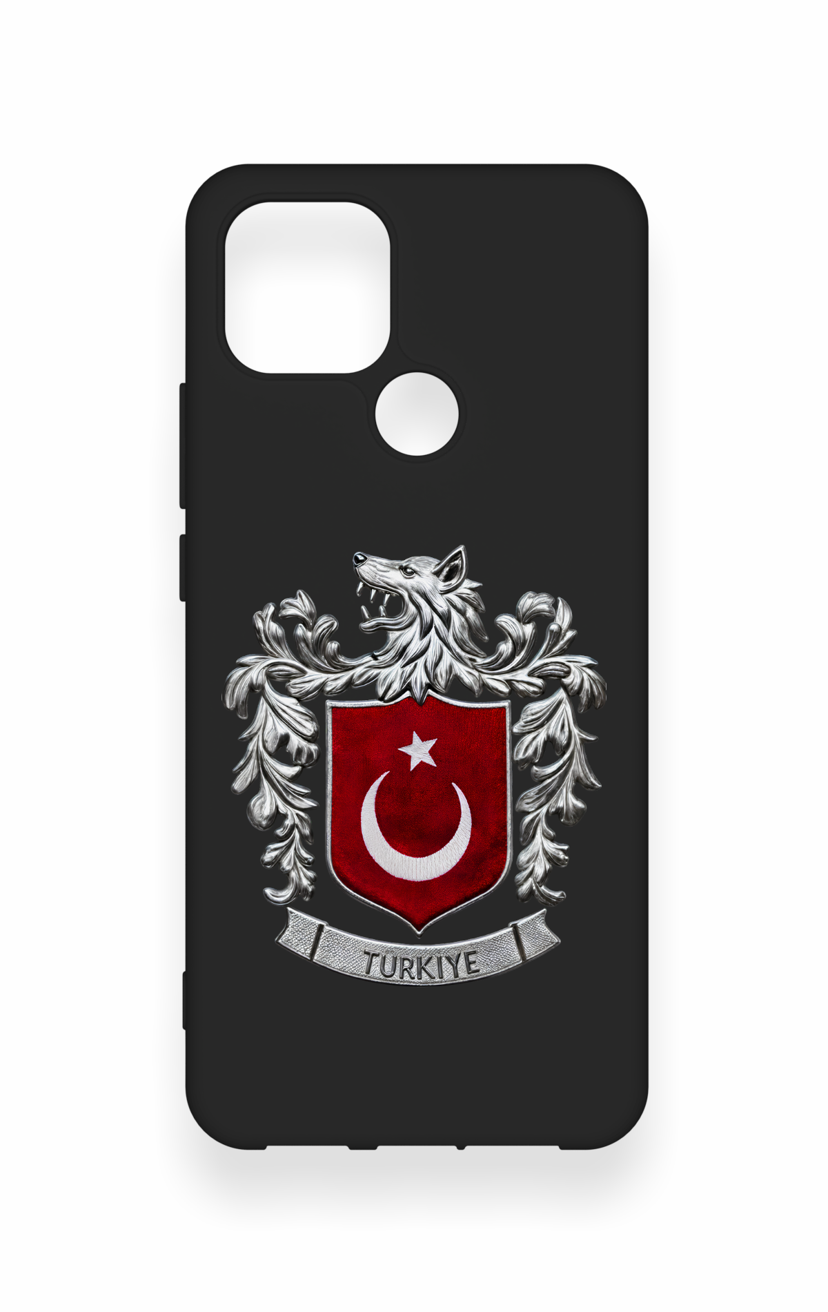 Oppo A15 Uyumlu Türk Arma Desenli Silikon Kılıf