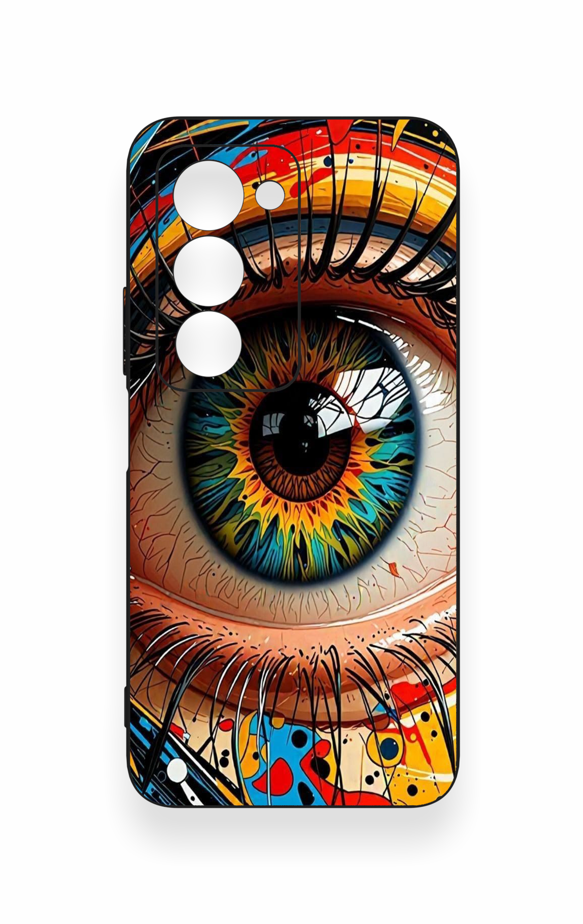 Redmi 15 5G Uyumlu Renkli Göz Bebeği Desenli Silikon Kılıf