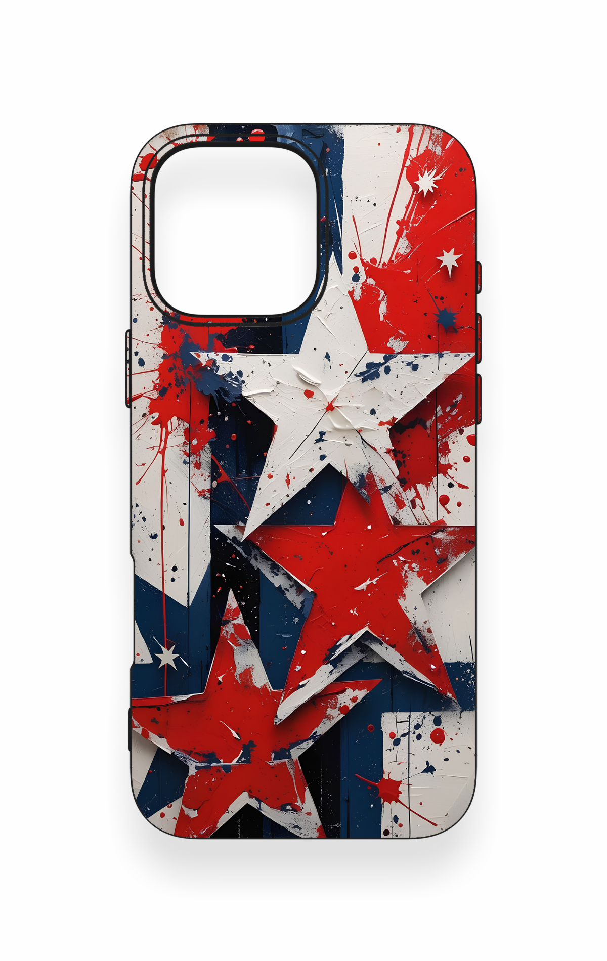 iPhone 16 Pro Max Uyumlu Star Flag Desenli Silikon Kılıf