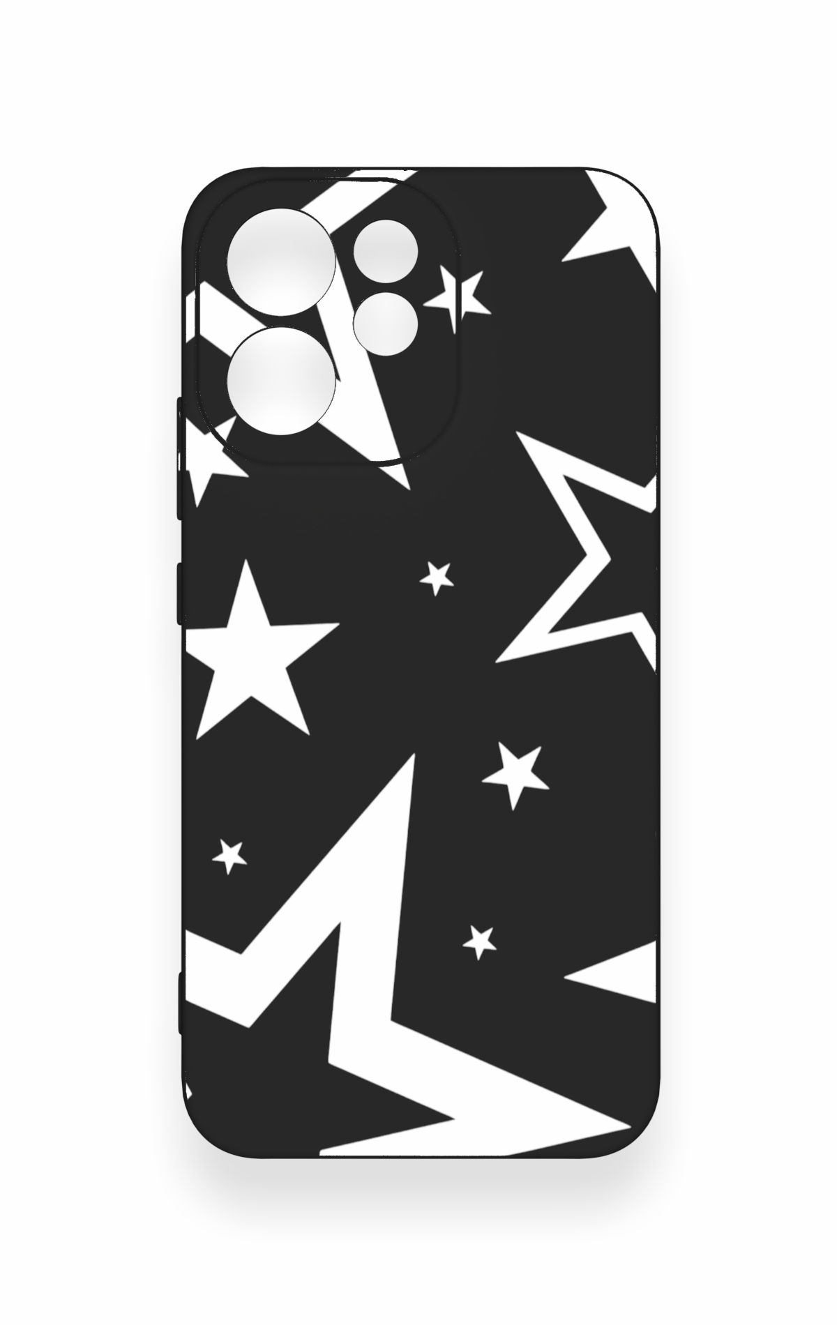 Oppo Reno 15F Uyumlu Siyah Mega Star Desenli Silikon Kılıf