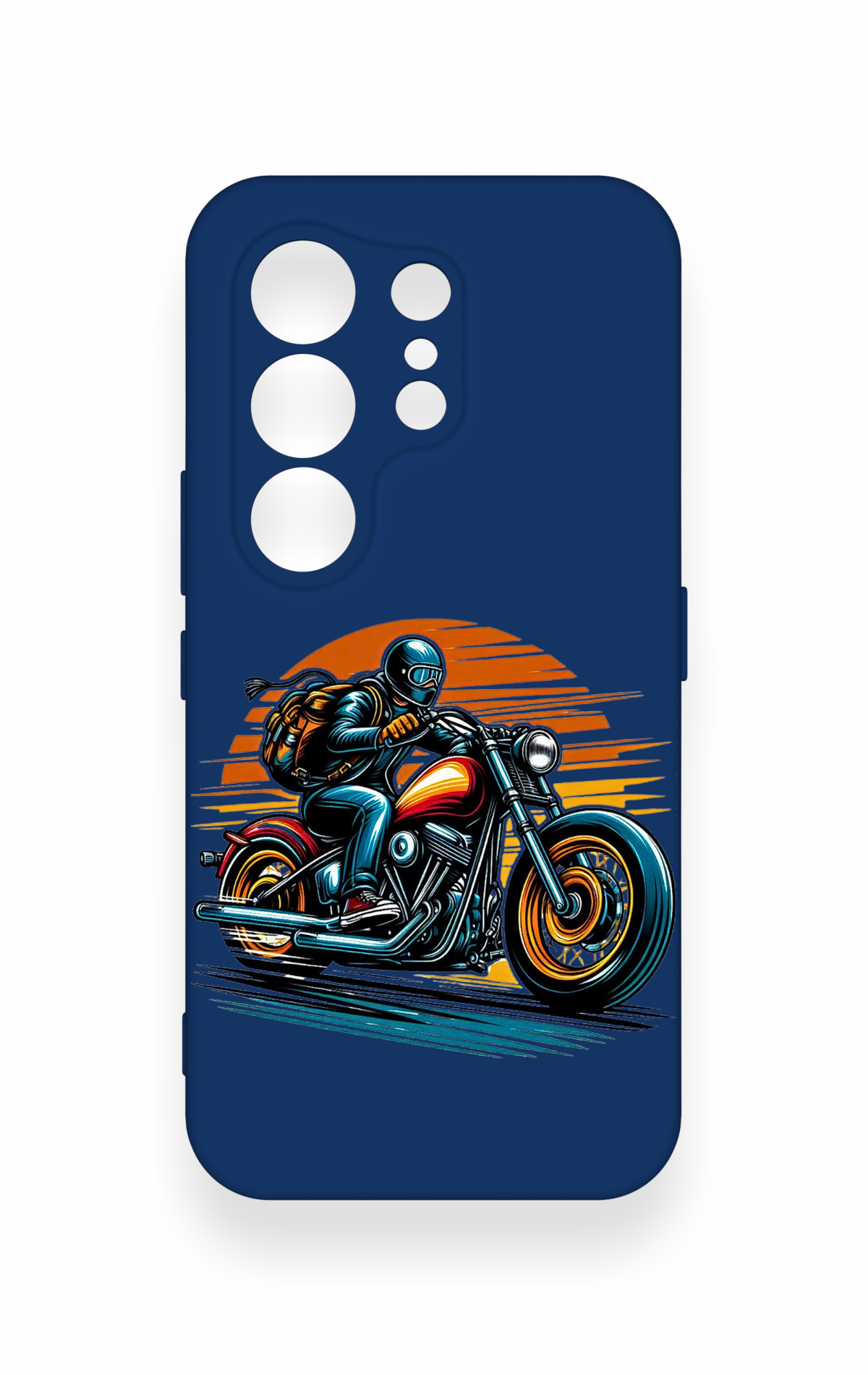 Tecno Camon 50 4G Uyumlu Moto Rider Desenli Silikon Kılıf