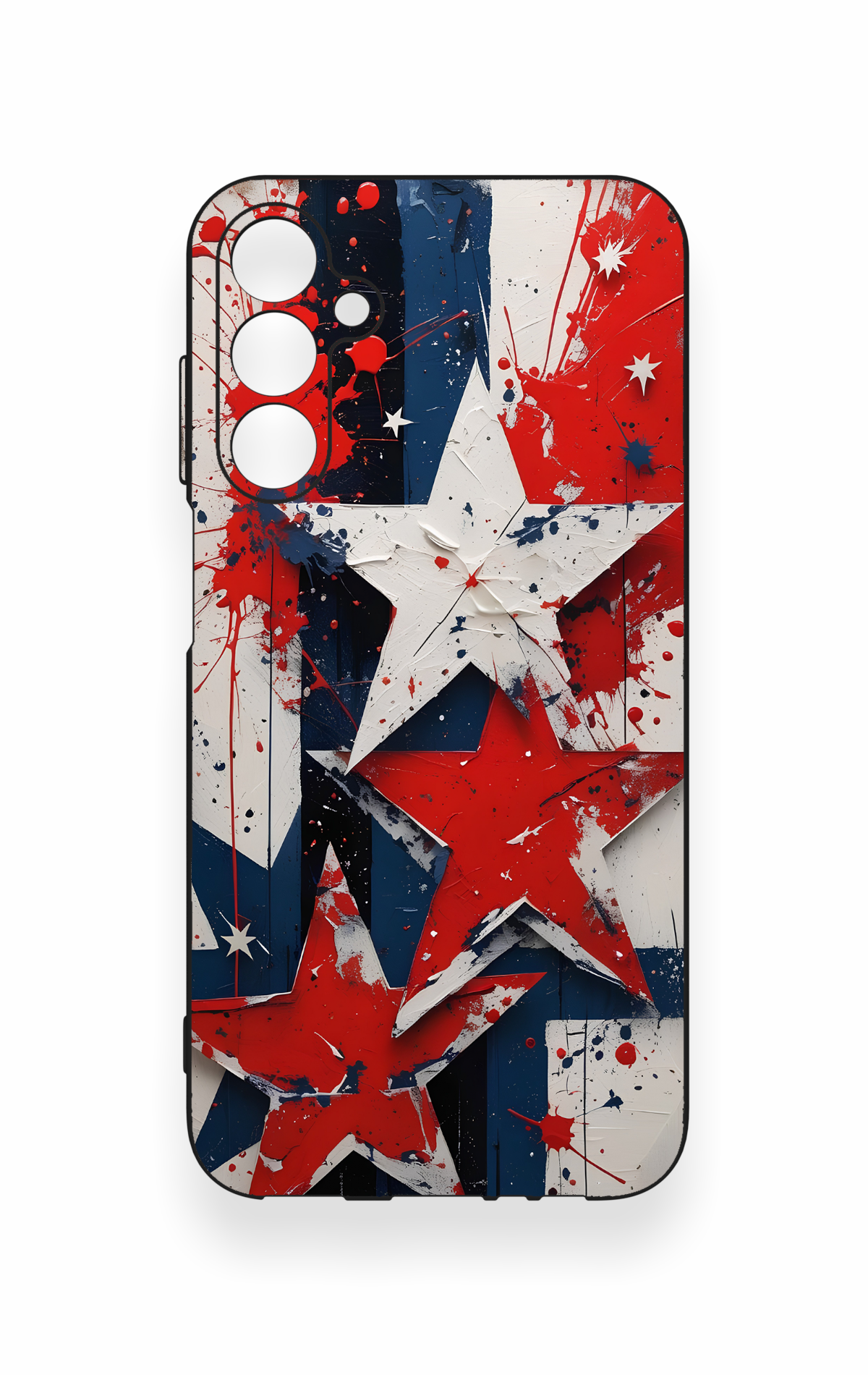 Samsung A15 Uyumlu Star Flag Desenli Silikon Kılıf