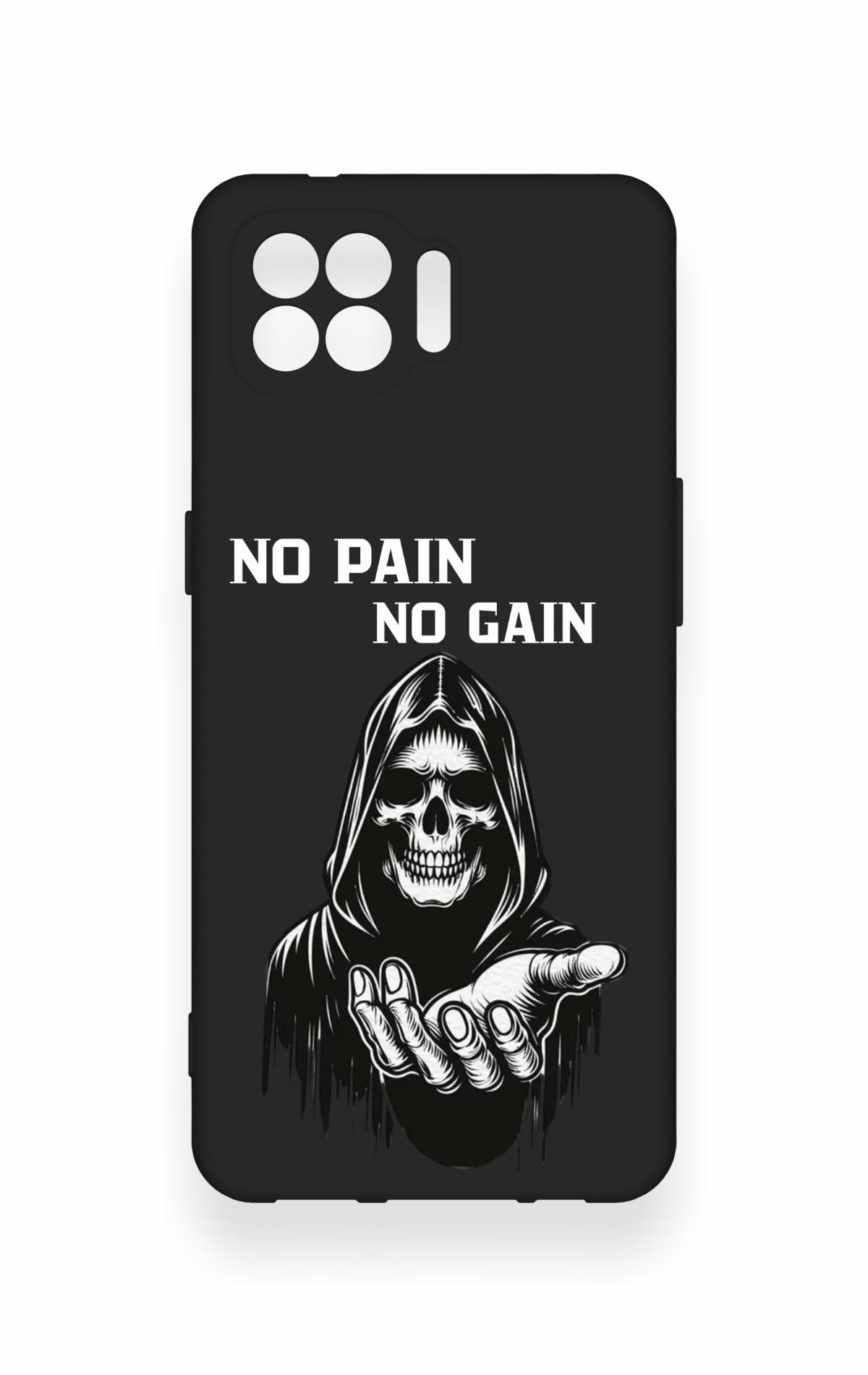 Oppo Reno 4 Lite Uyumlu No Pain No Gain Desenli Silikon Kılıf