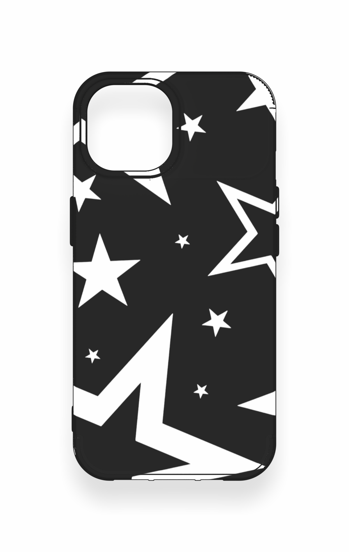 iPhone 15 Uyumlu Siyah Mega Star Desenli Silikon Kılıf