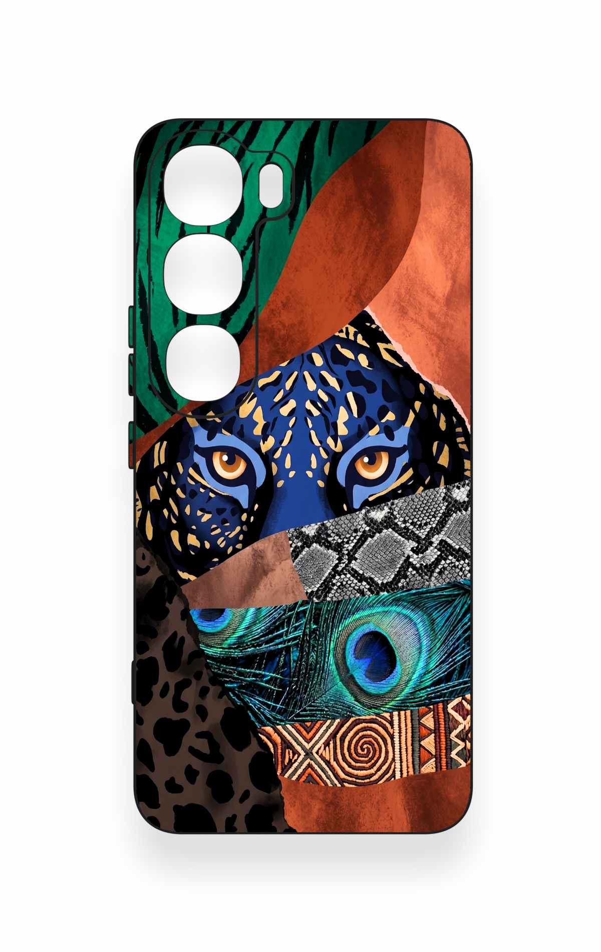 Vivo V40 Lite 5G Uyumlu Amazon Kaplan Desenli Silikon Kılıf