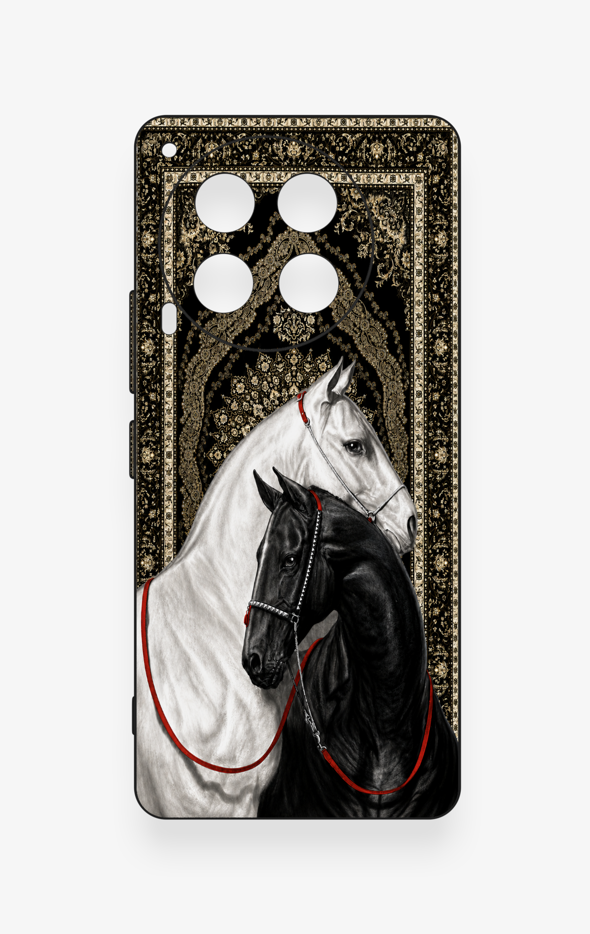 Tecno Camon 30 Uyumlu Asil Sevgili Atlar Desenli Silikon Kılıf