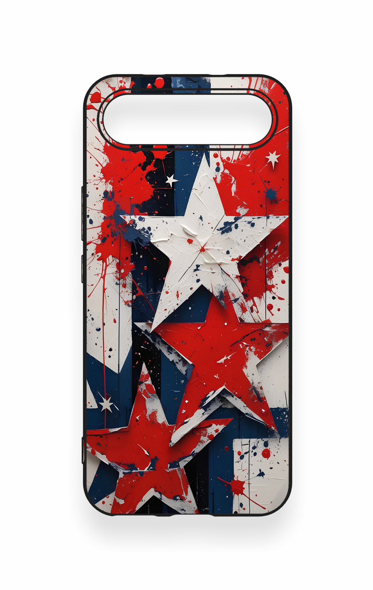 Tecno Spark Slim Uyumlu Star Flag Desenli Silikon Kılıf