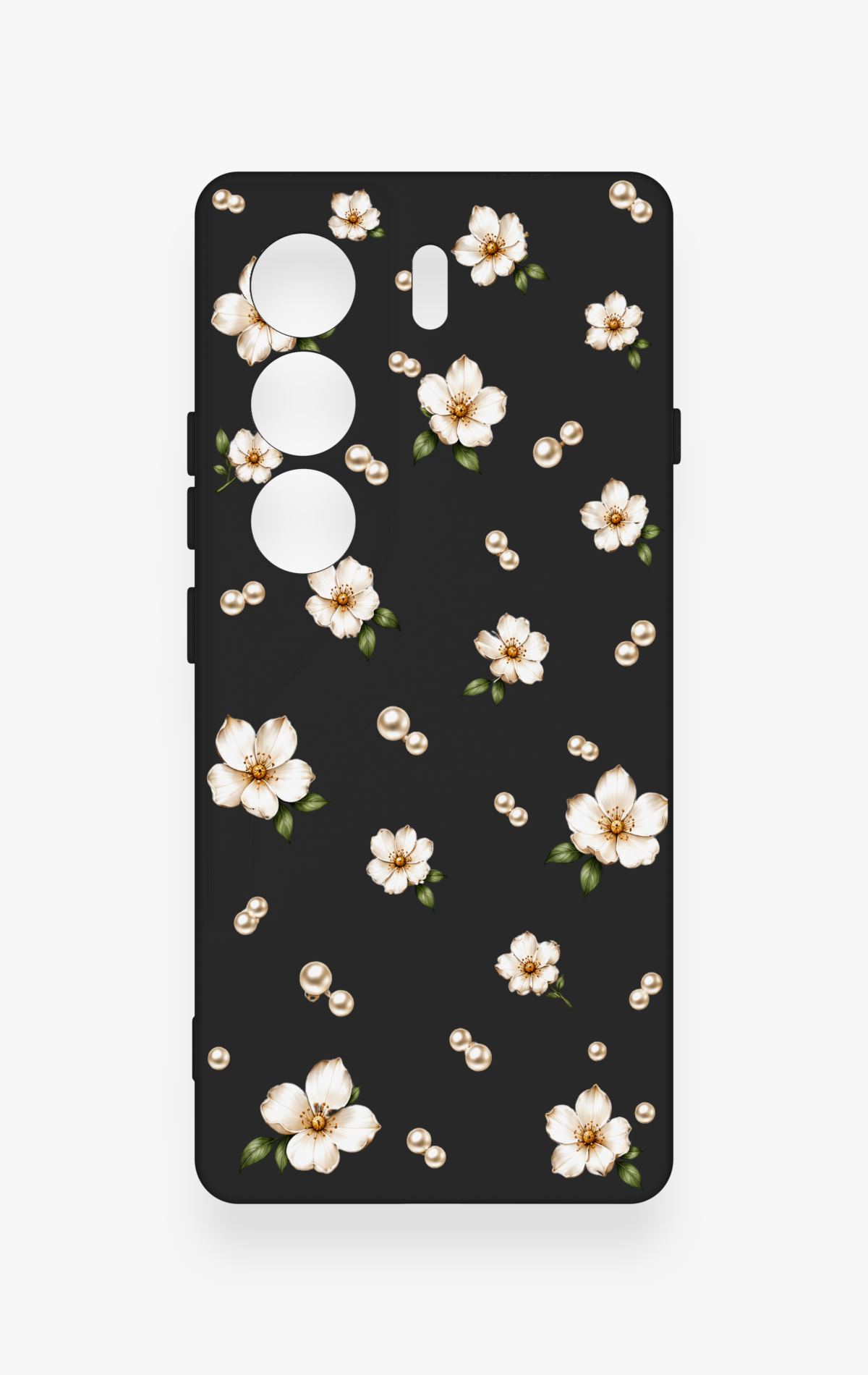 Tecno Camon 40 4G Uyumlu İnci Papatya Desenli Silikon Kılıf