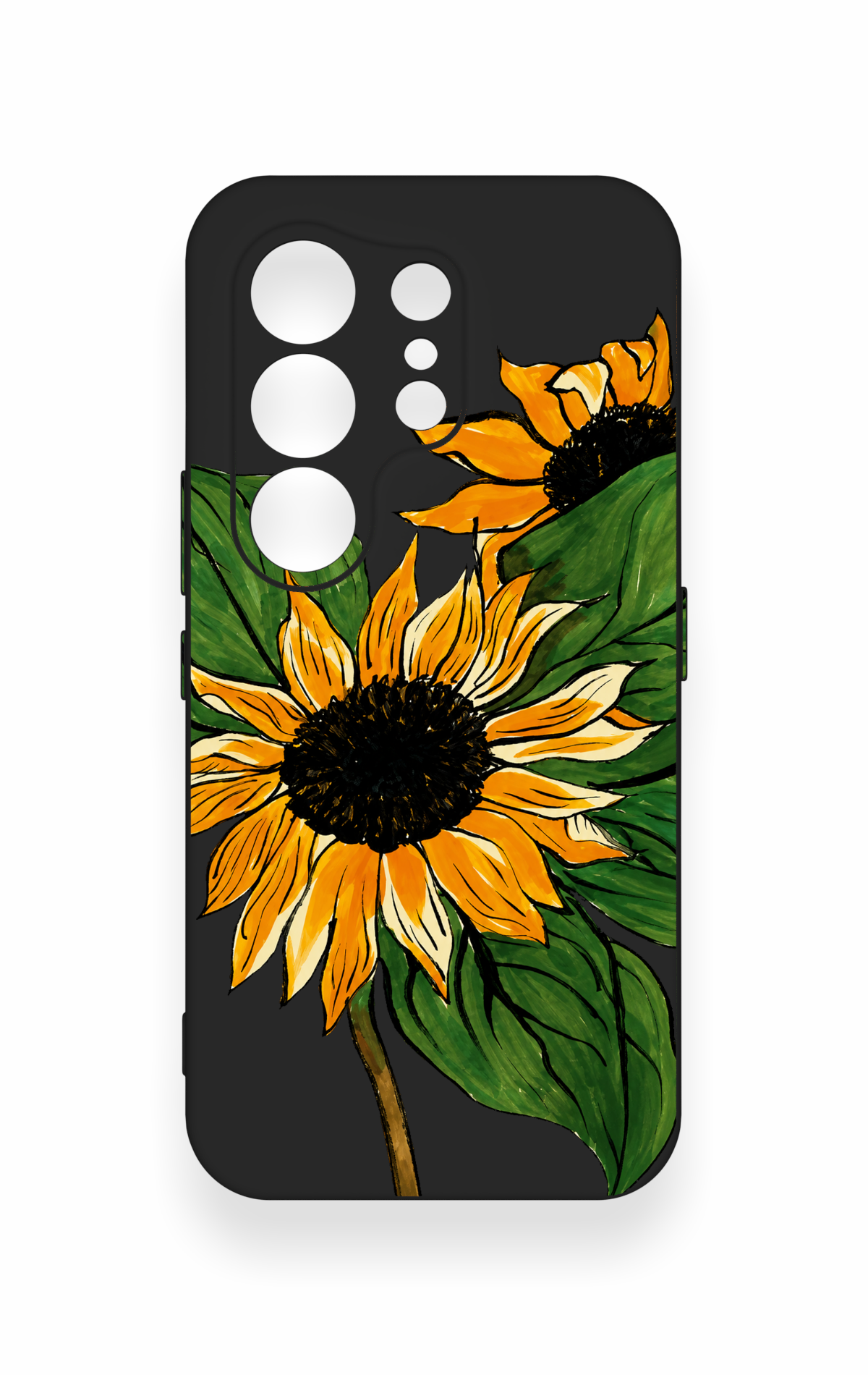 Tecno Camon 50 4G Uyumlu Ay Çiçeği Desenli Silikon Kılıf