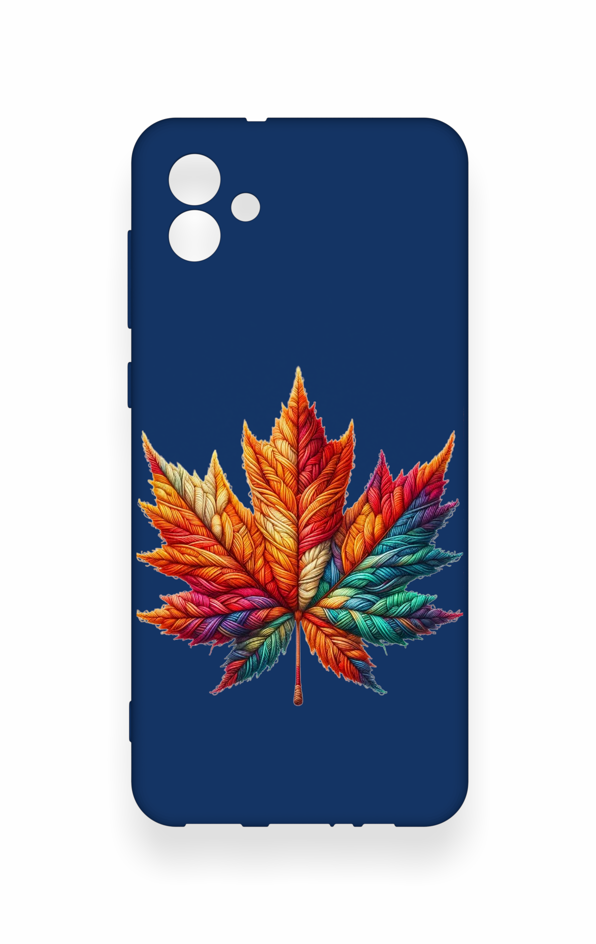 Samsung A04 Uyumlu Renkli Yaprak Desenli Silikon Kılıf