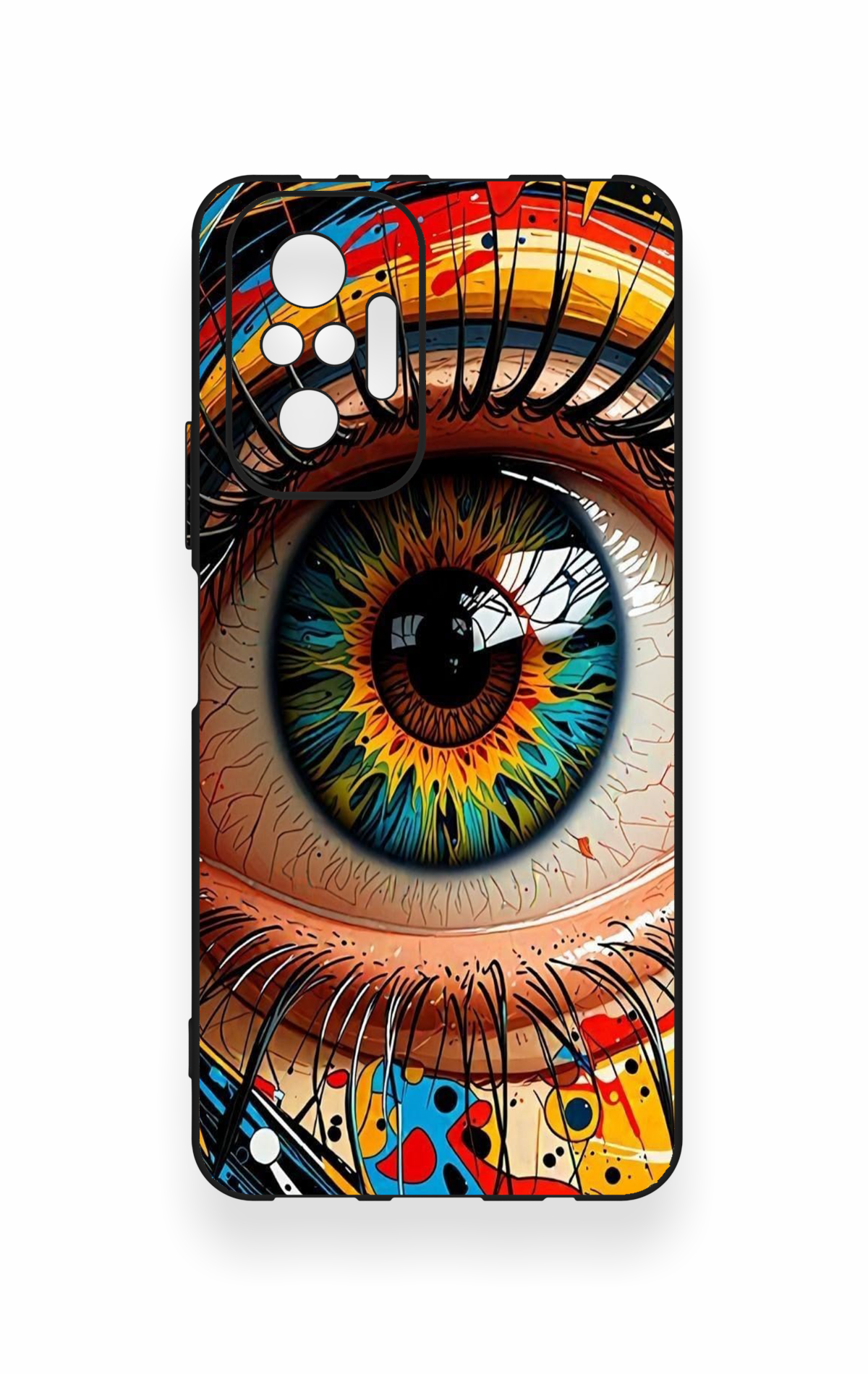 Redmi Note 10 Pro Uyumlu Renkli Göz Bebeği Desenli Silikon Kılıf
