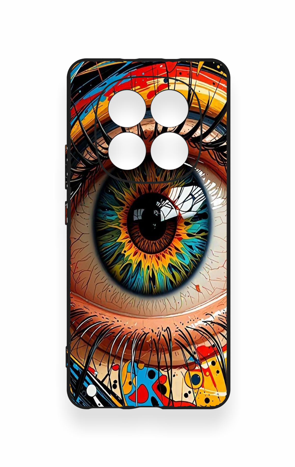 REDMİ NOTE 15 4G Uyumlu Renkli Göz Bebeği Desenli Silikon Kılıf