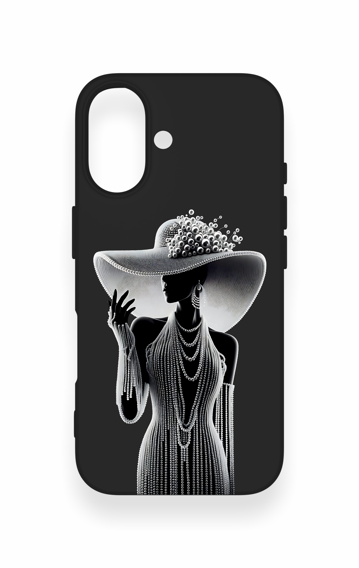 iPhone 16 Uyumlu Lady Desenli Silikon Kılıf