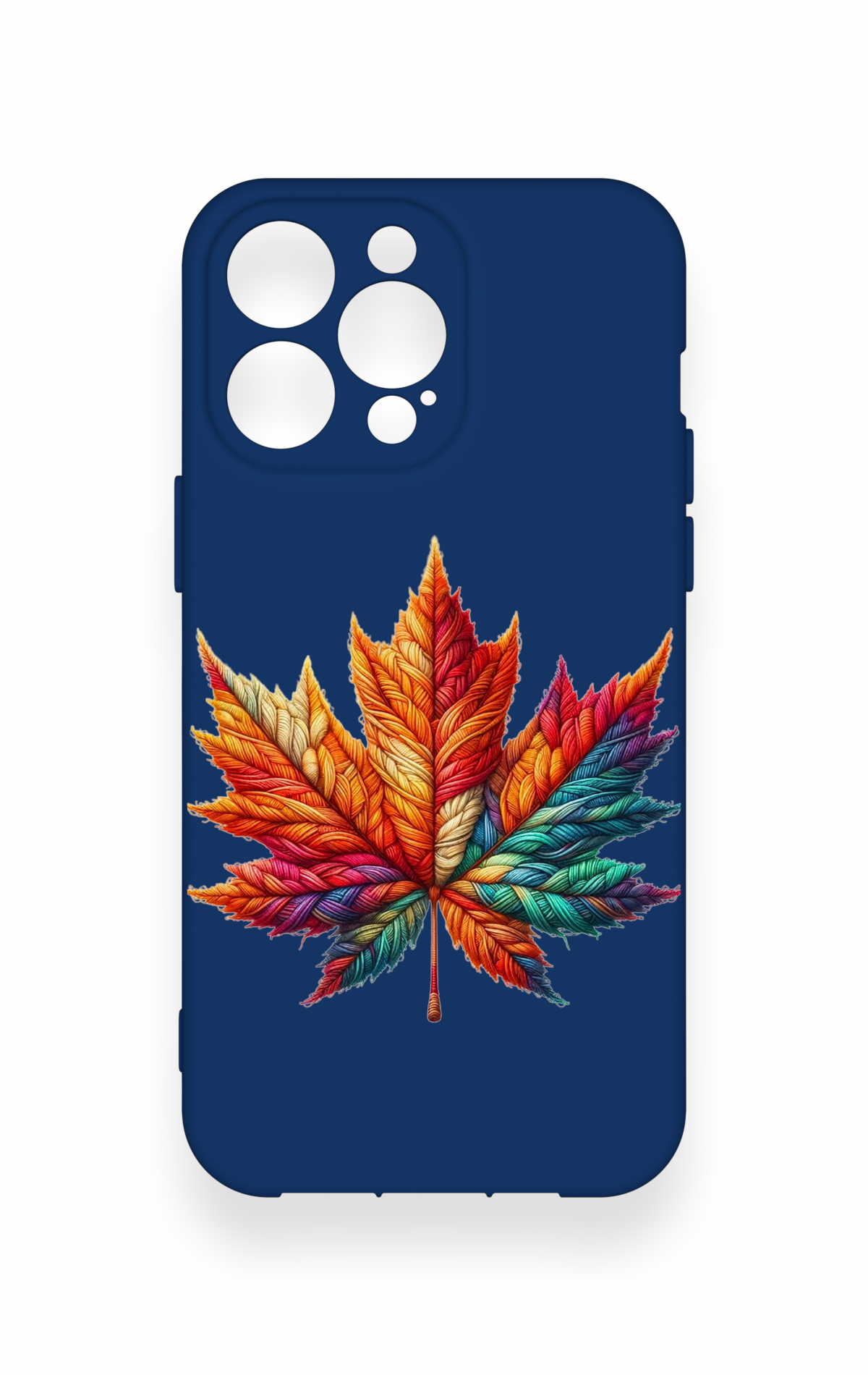 iPhone 14 Pro Max Uyumlu Renkli Yaprak Desenli Silikon Kılıf