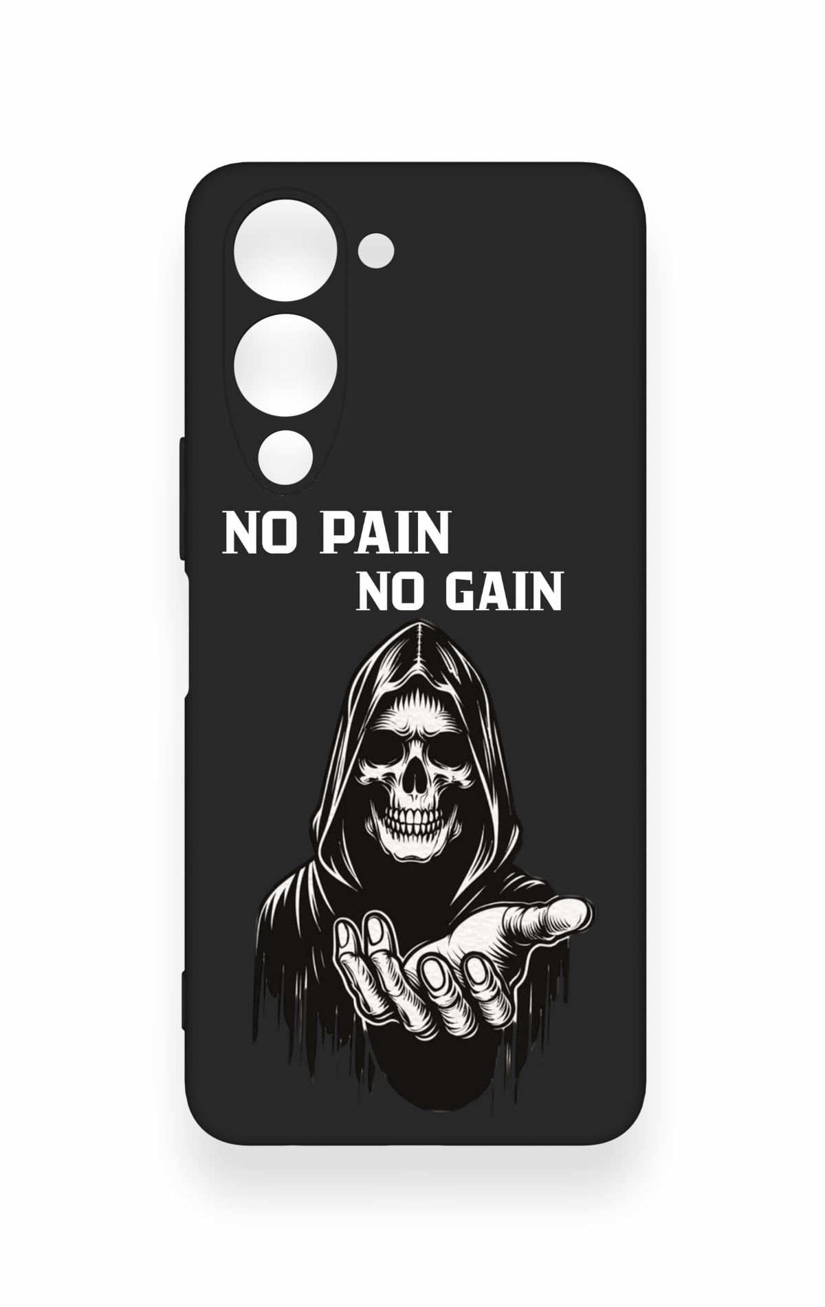 Vivo Y19 5G Uyumlu No Pain No Gain Desenli Silikon Kılıf