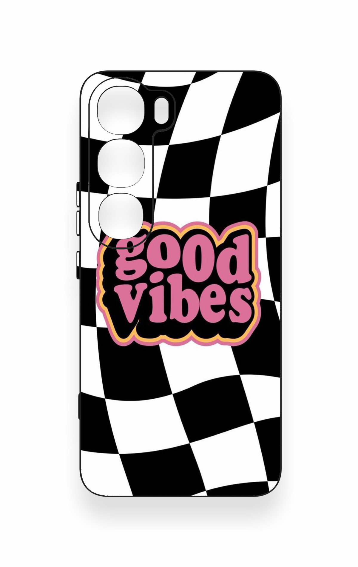 Vivo V40 Lite 5G Uyumlu Black Good Vibes Desenli Silikon Kılıf