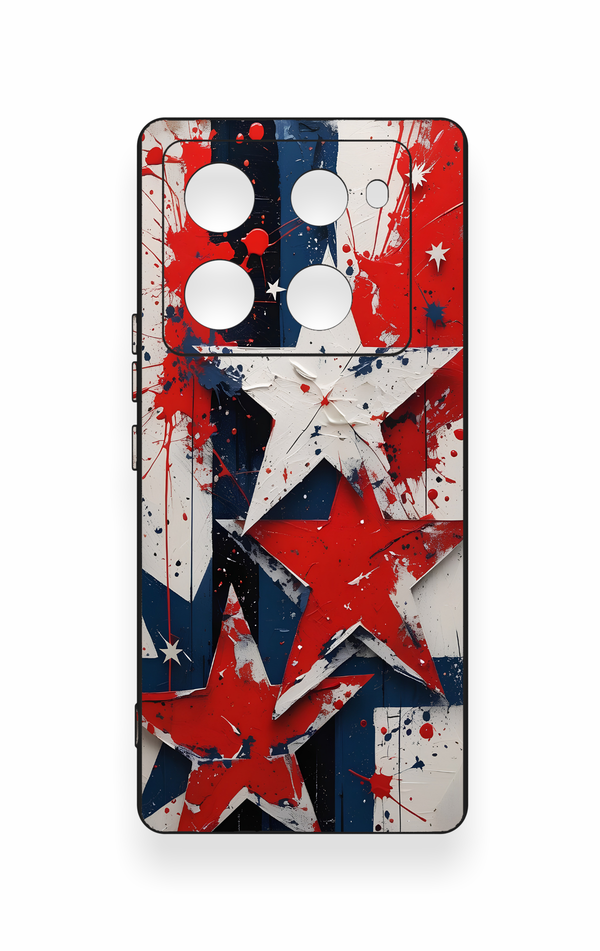 İnfinix Note 40 Pro Uyumlu Star Flag Desenli Silikon Kılıf