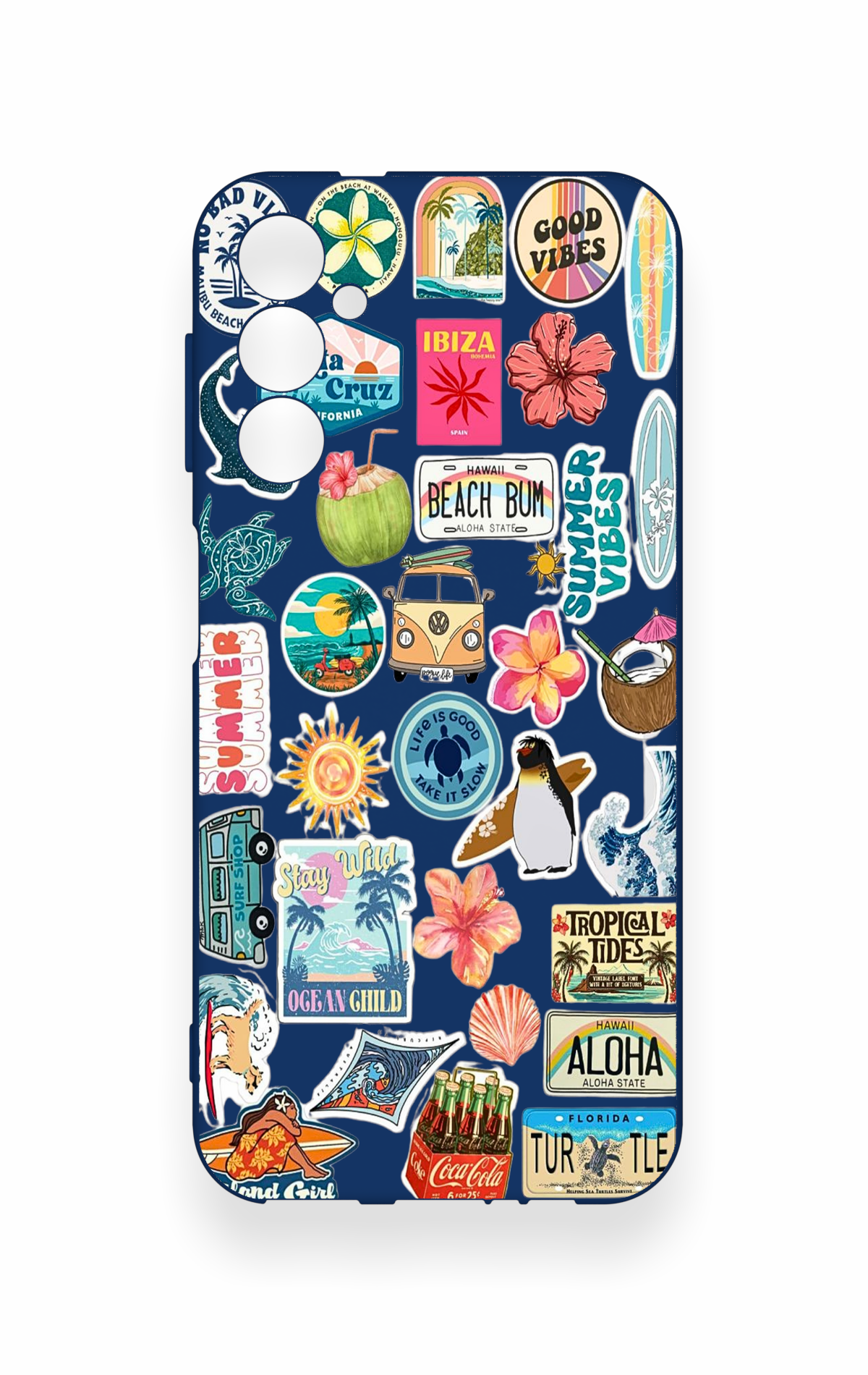 Samsung A14 Uyumlu Summer Vibes Desenli Silikon Kılıf