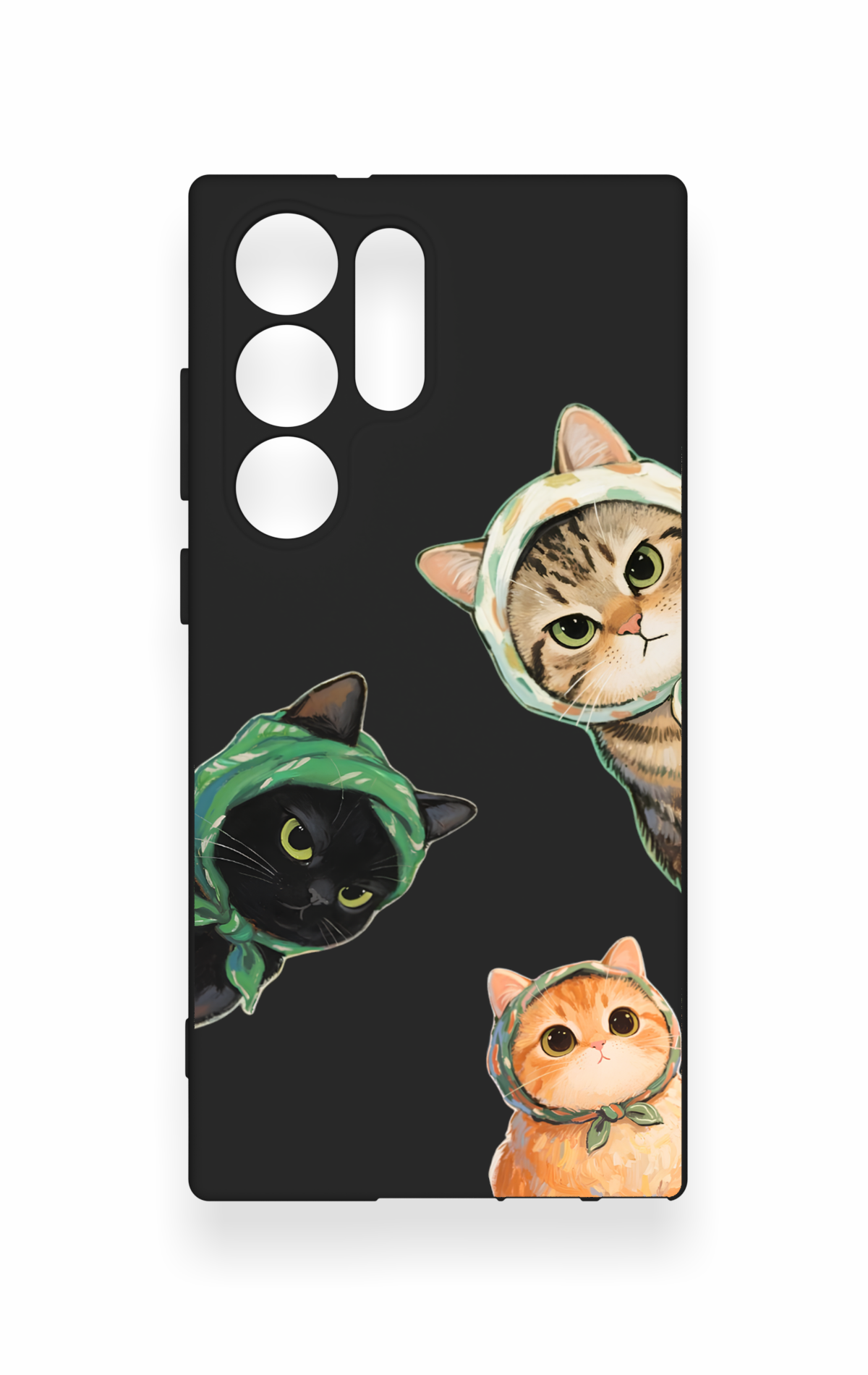 Samsung S23 Ultra Uyumlu Kedi Ekibi Desenli Silikon Kılıf