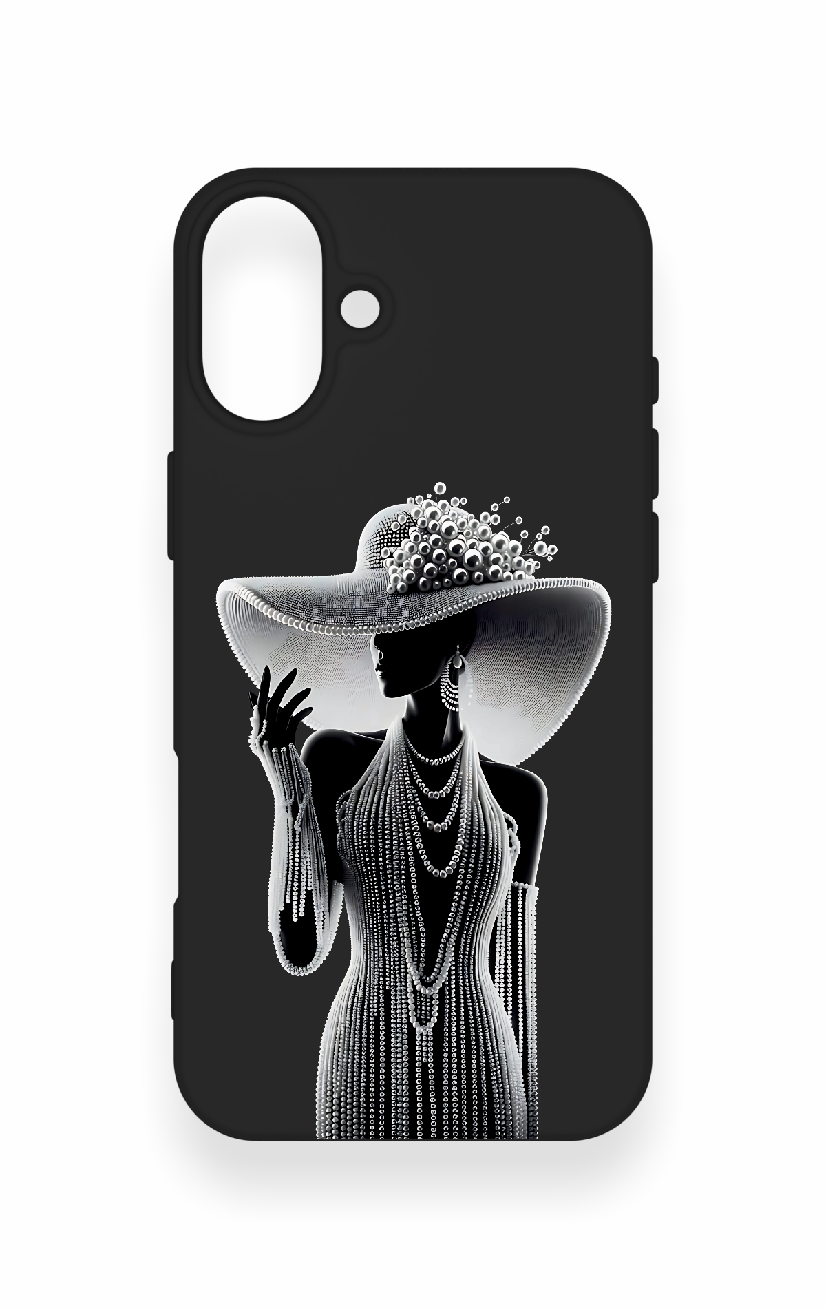 iPhone 16 Plus Uyumlu Lady Desenli Silikon Kılıf