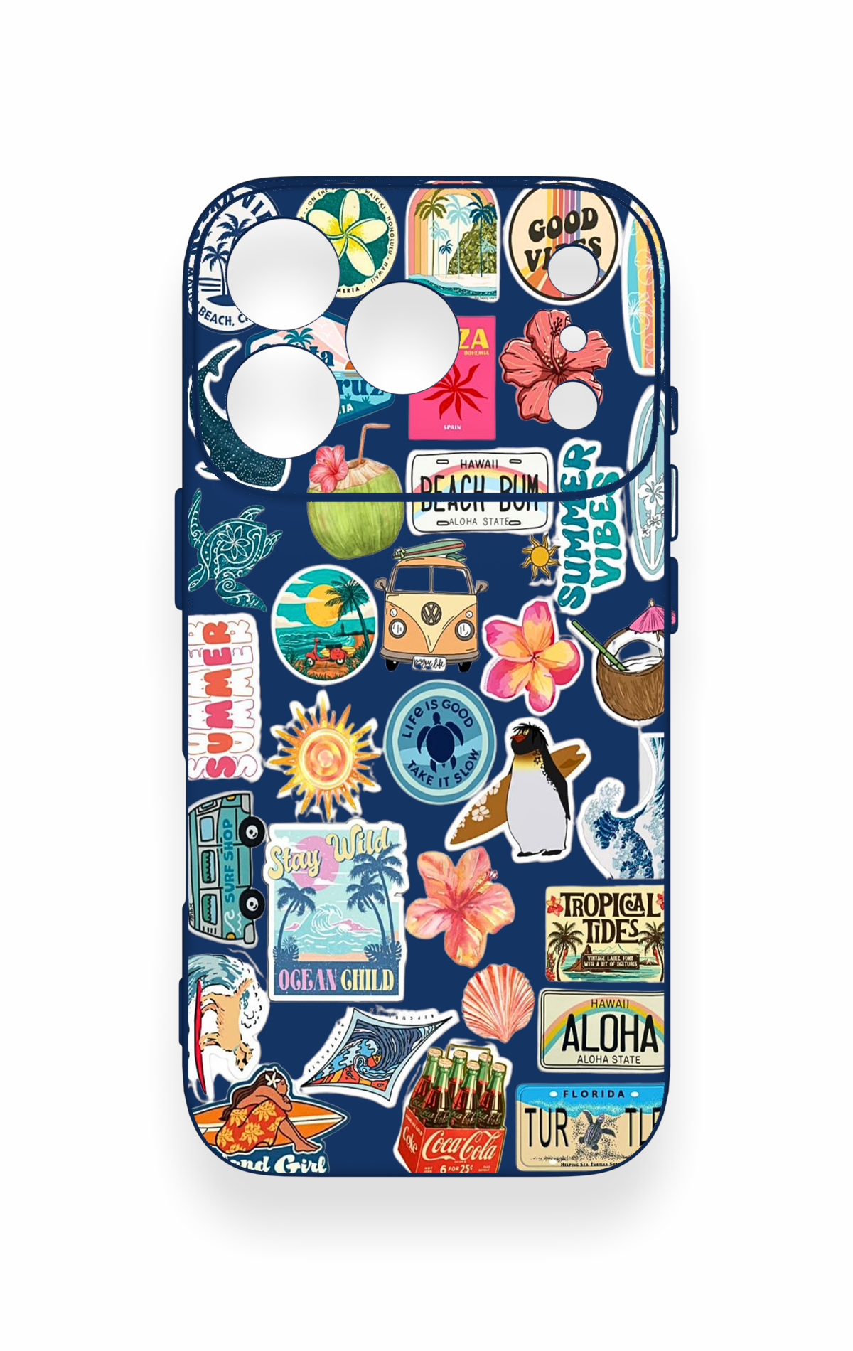iPhone 17 Pro Uyumlu Summer Vibes Desenli Silikon Kılıf