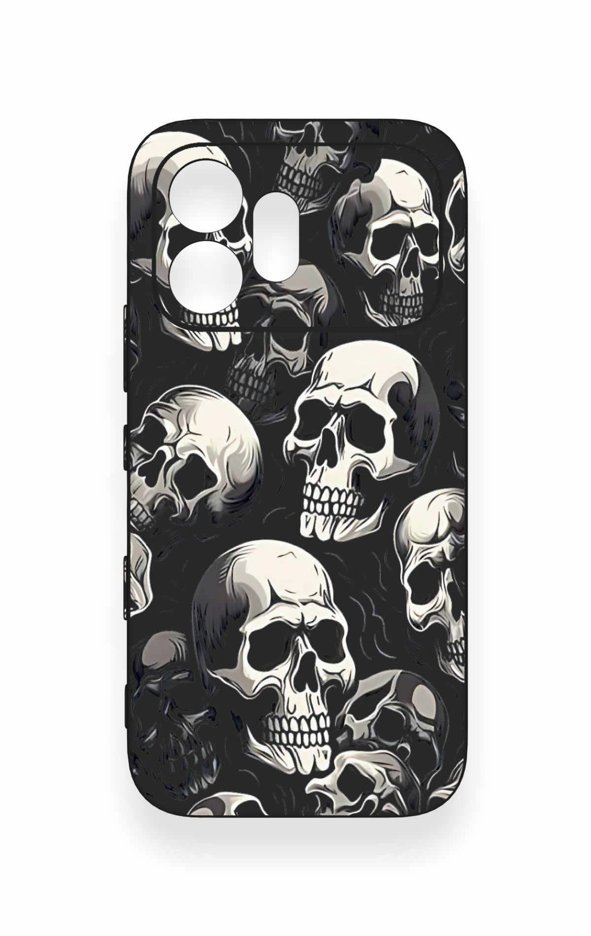 Honor 600 Uyumlu Kuru Kafa Desenli Silikon Kılıf