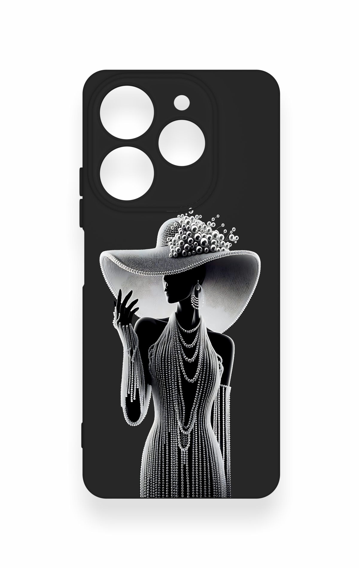 Tecno Spark 10 Pro Uyumlu Lady Desenli Silikon Kılıf