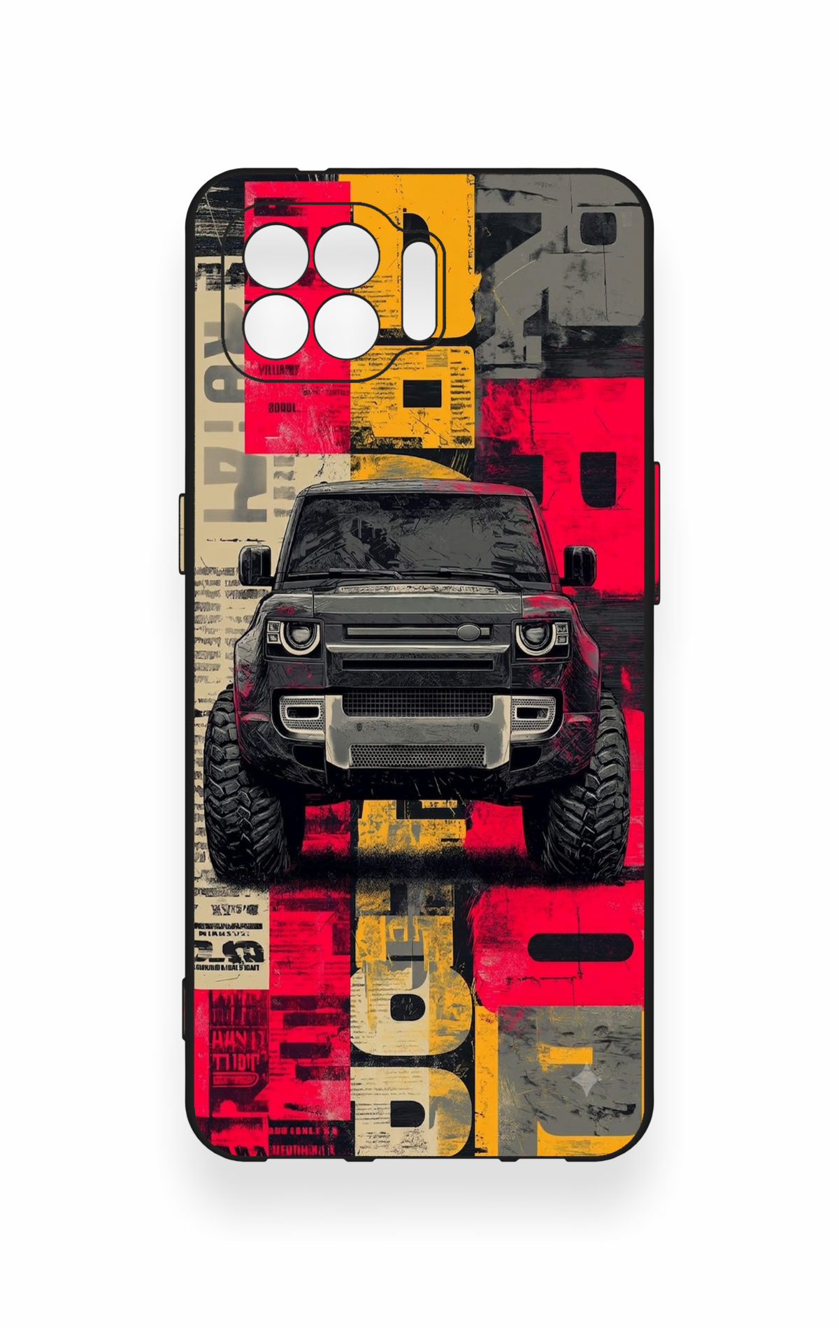 Oppo Reno 4 Lite Uyumlu Defender Truck Desenli Silikon Kılıf