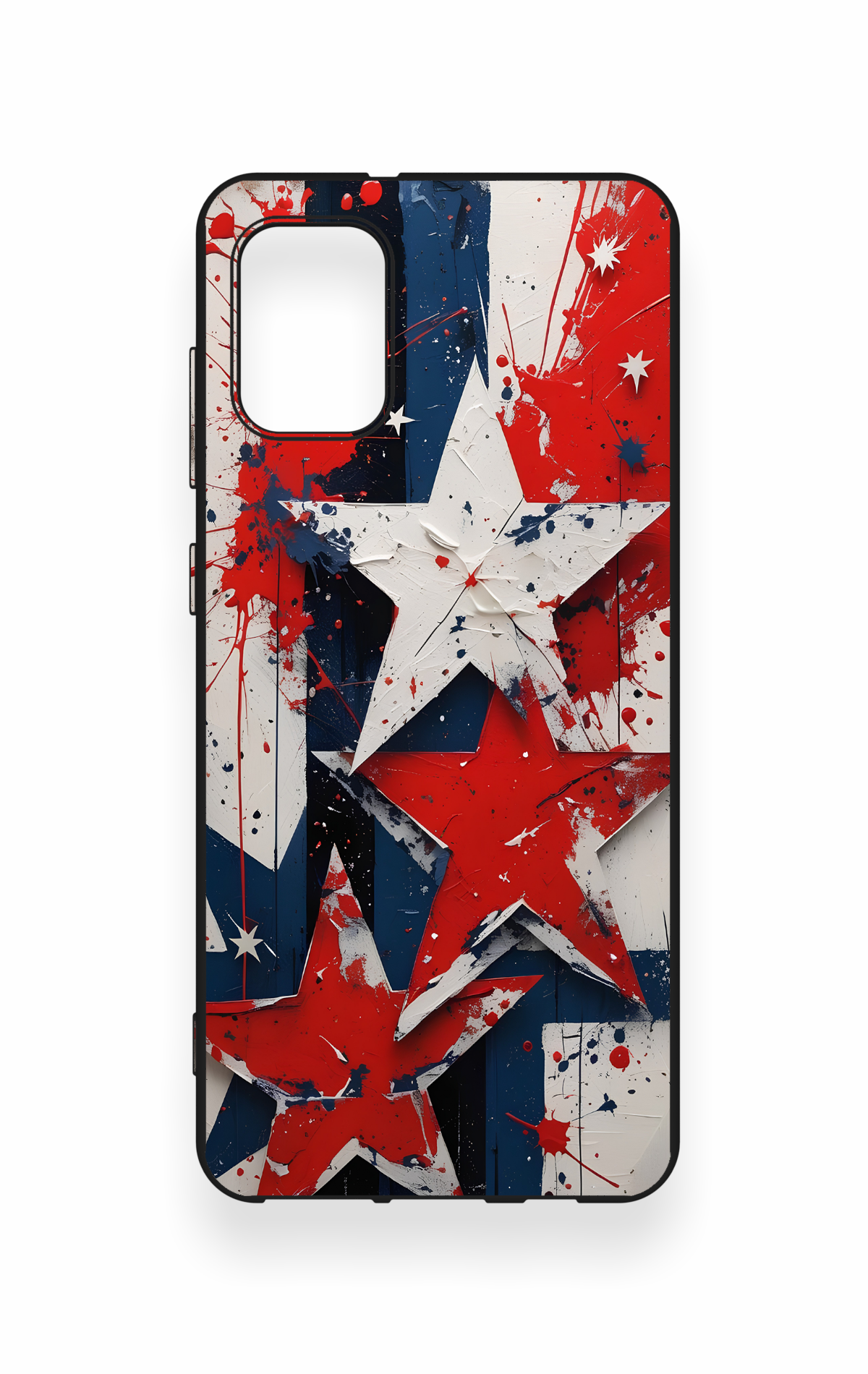 Samsung A31 Uyumlu Star Flag Desenli Silikon Kılıf