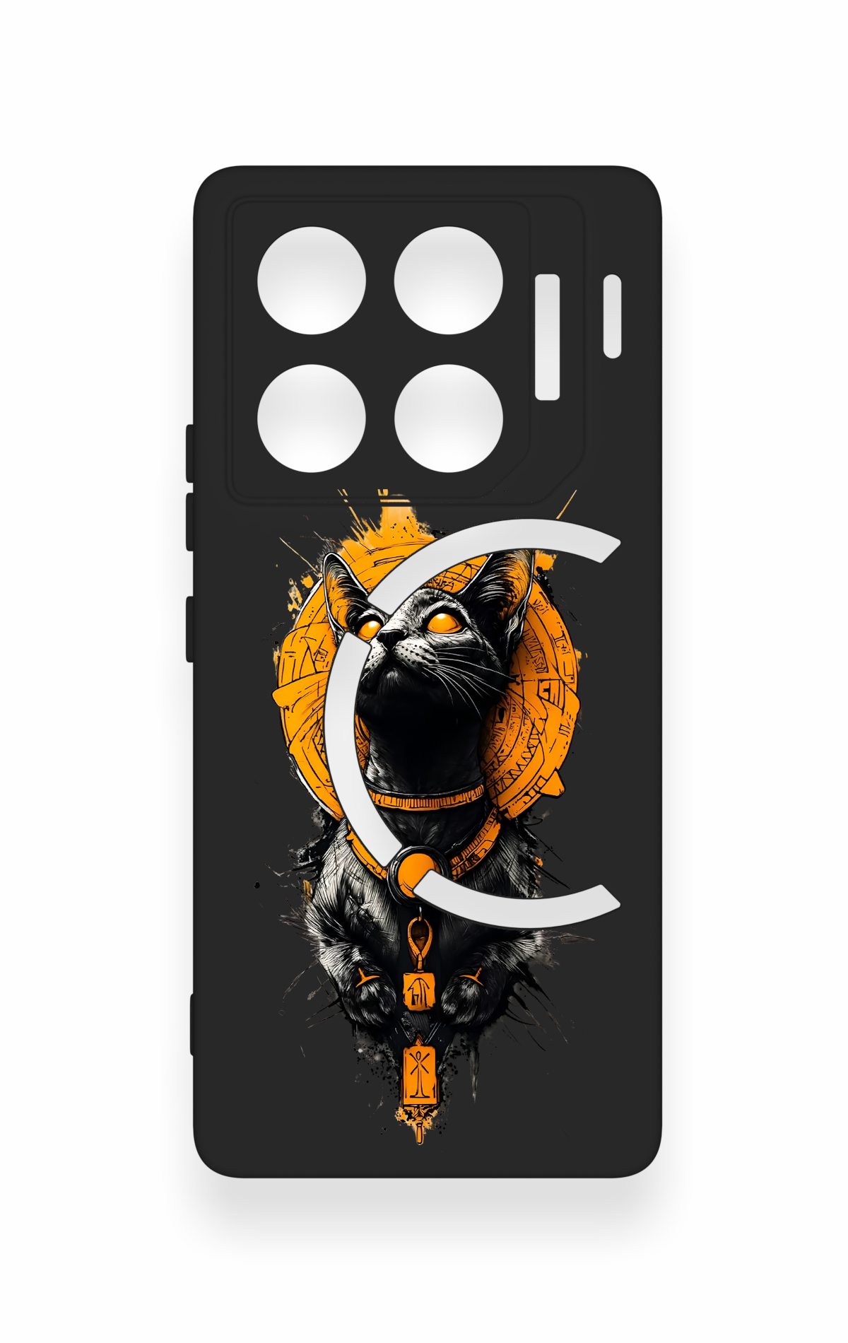İnfinix Gt 20 Pro Uyumlu Mısırlı Kedi Tanrısı Desenli Silikon Kılıf
