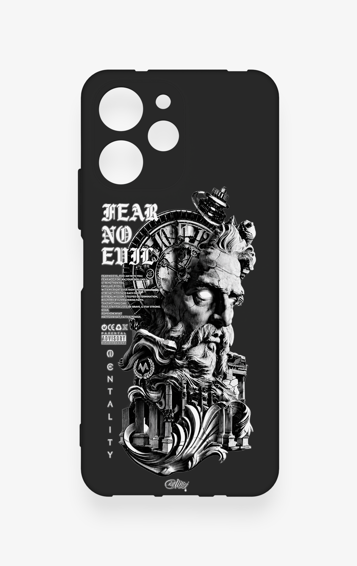 Redmi 12 Uyumlu Fear No Evil Desenli Silikon Kılıf