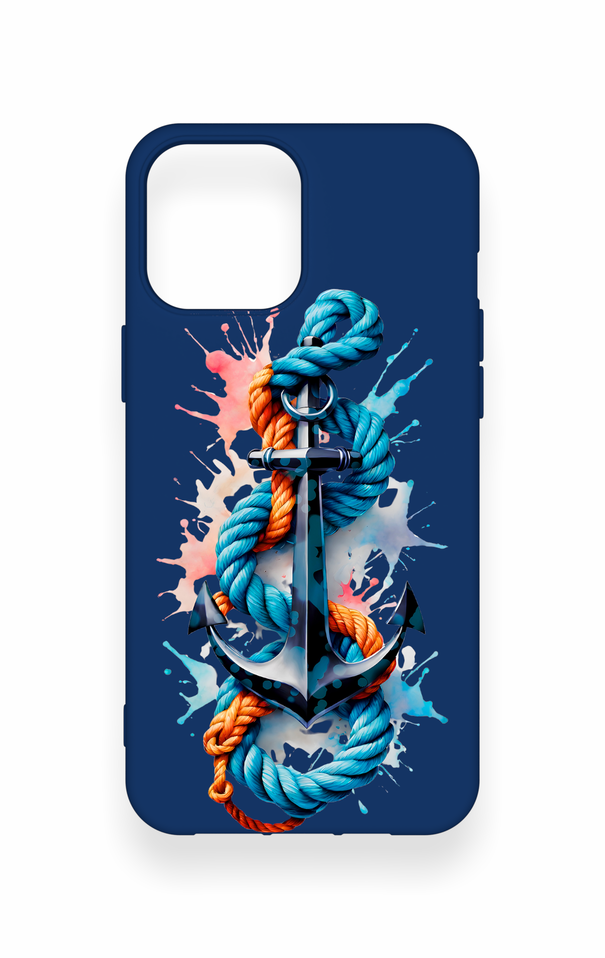 iPhone 12 Pro Max Uyumlu Anchor Desenli Silikon Kılıf