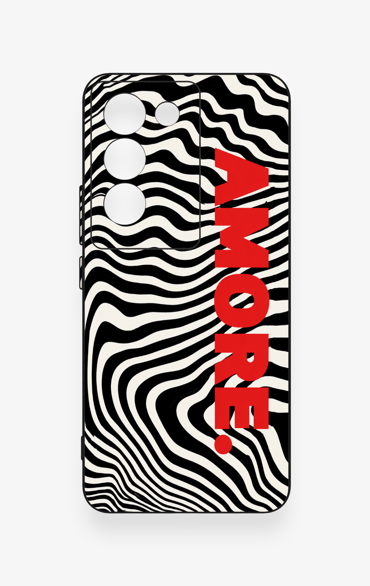 Vivo V30 Lite Uyumlu Zebra Amore Desenli Silikon Kılıf